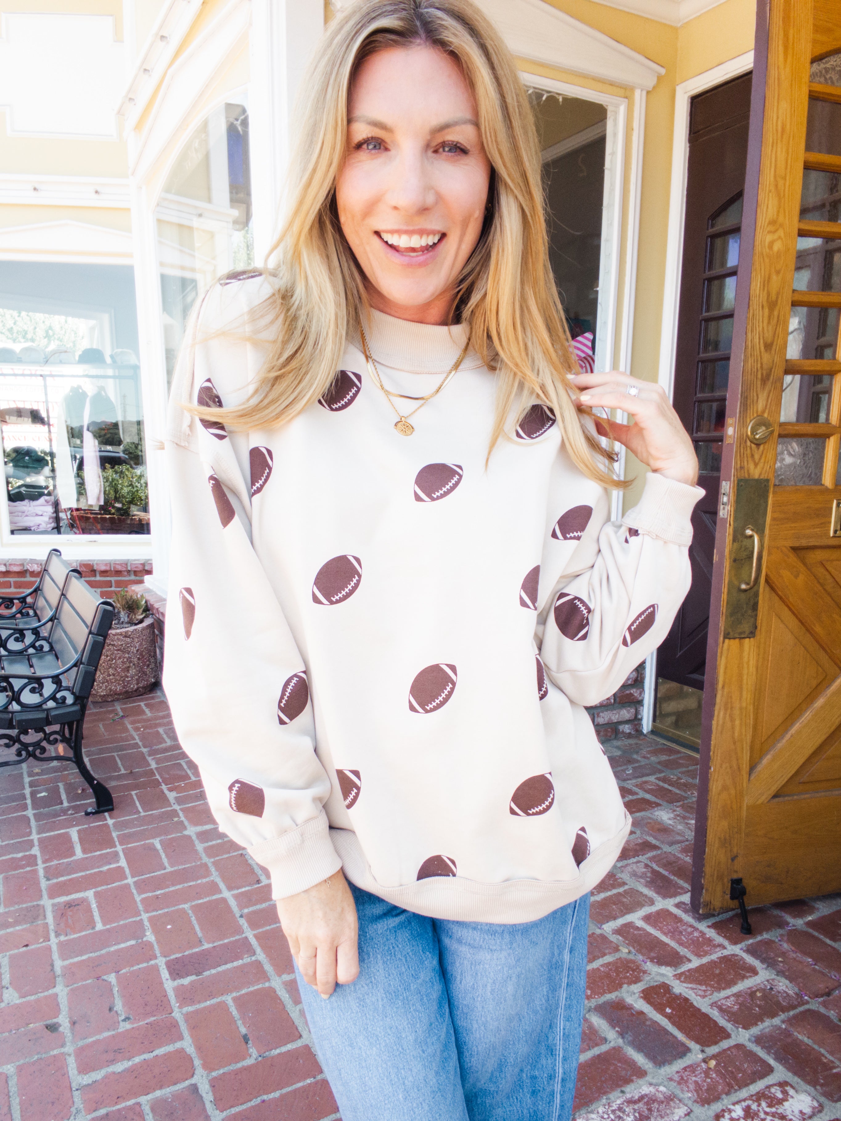 Game Day Reversible Mock Neck Sweatshirt