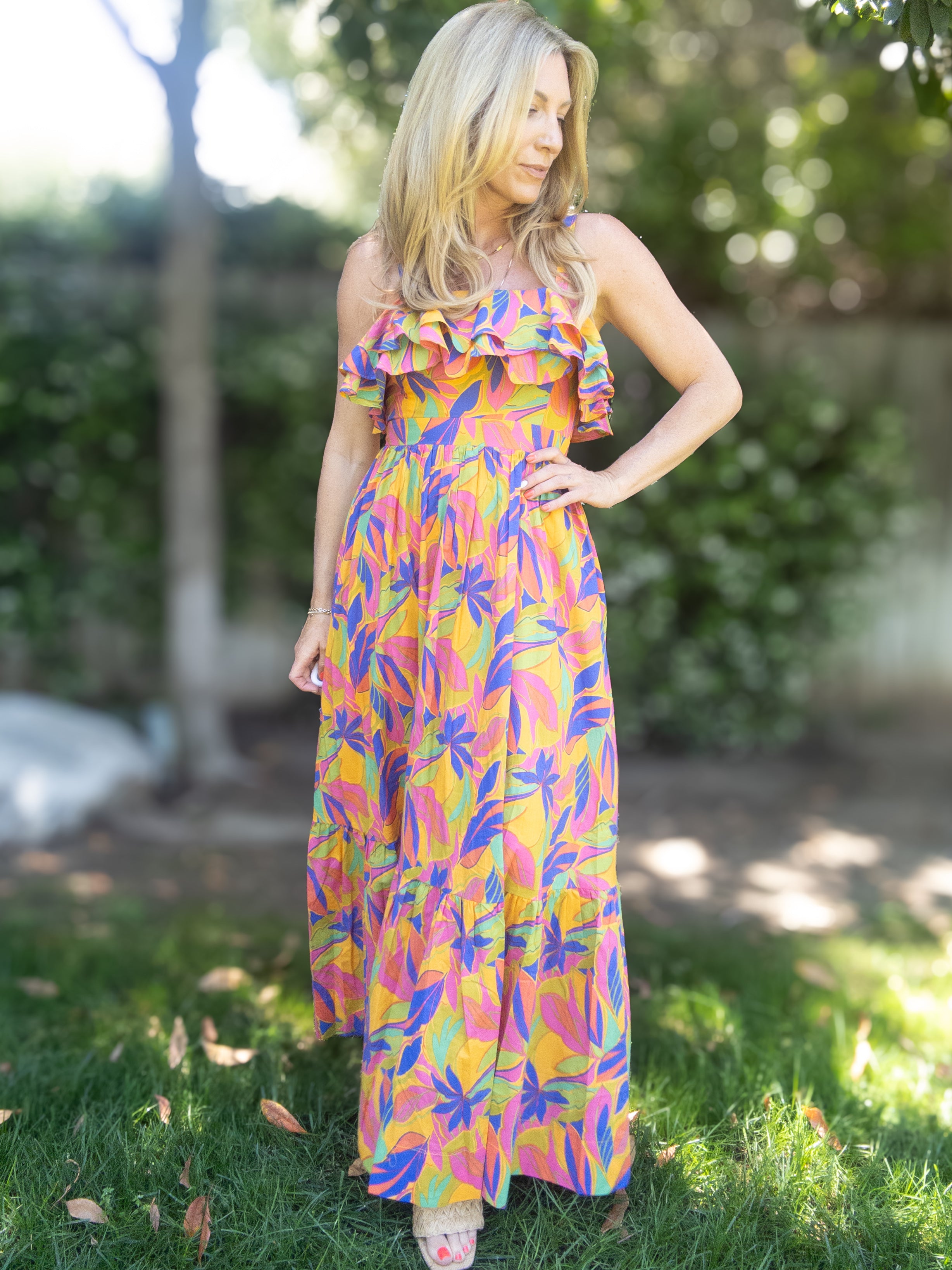 Vibrant Tropics Maxi Dress