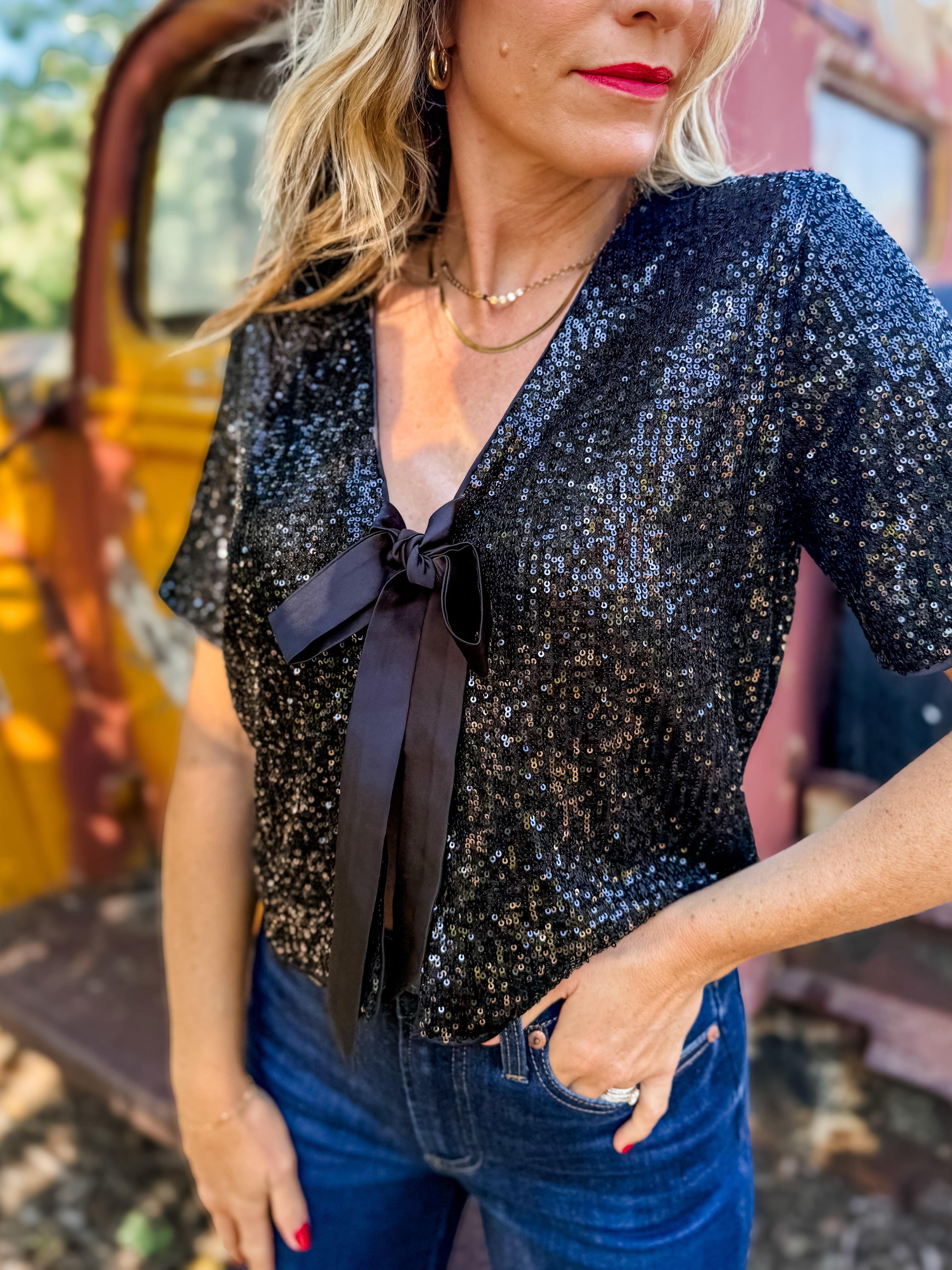 Midnight Sparkle Top