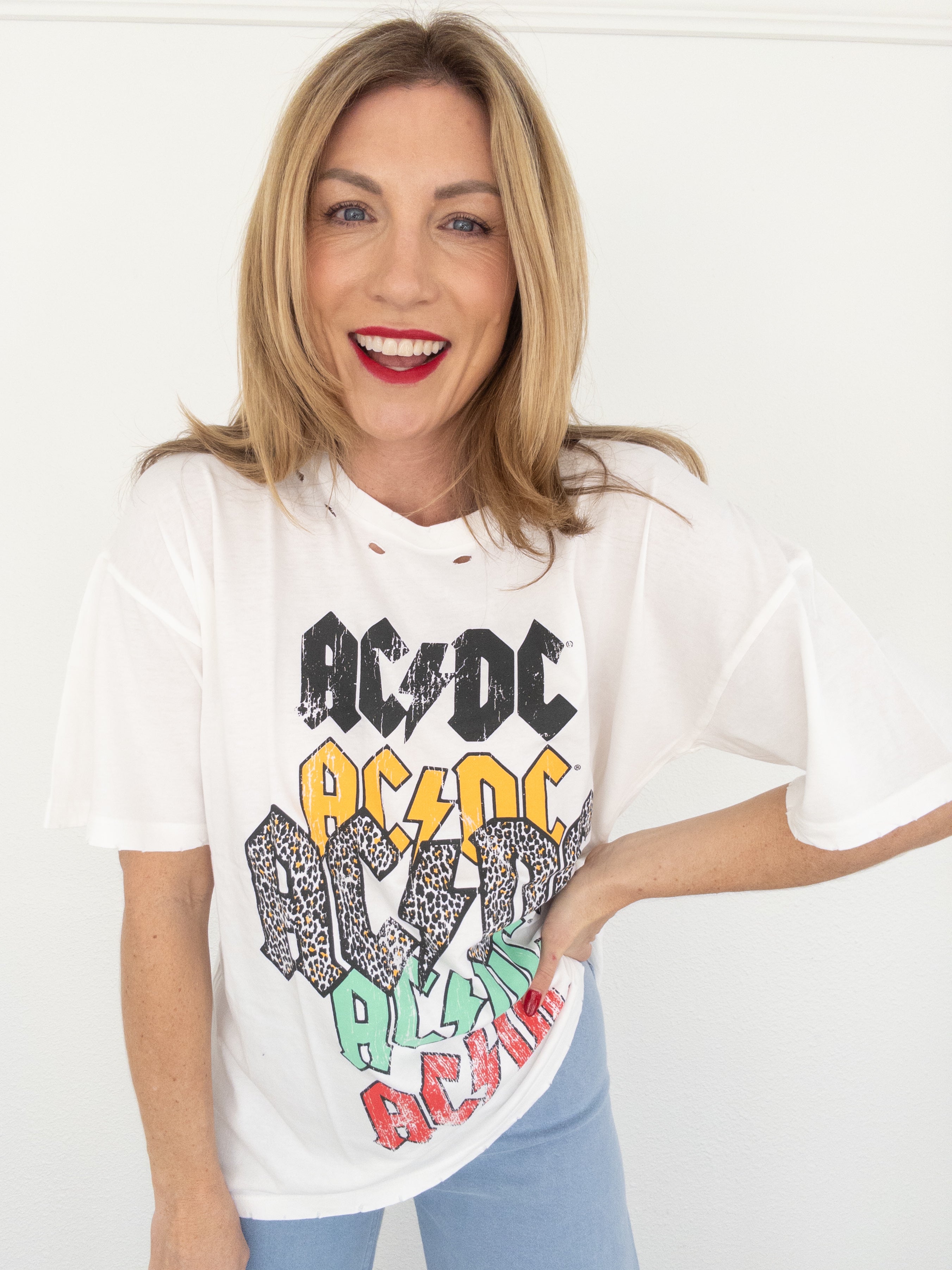 ACDC Distressed Graphic Tee