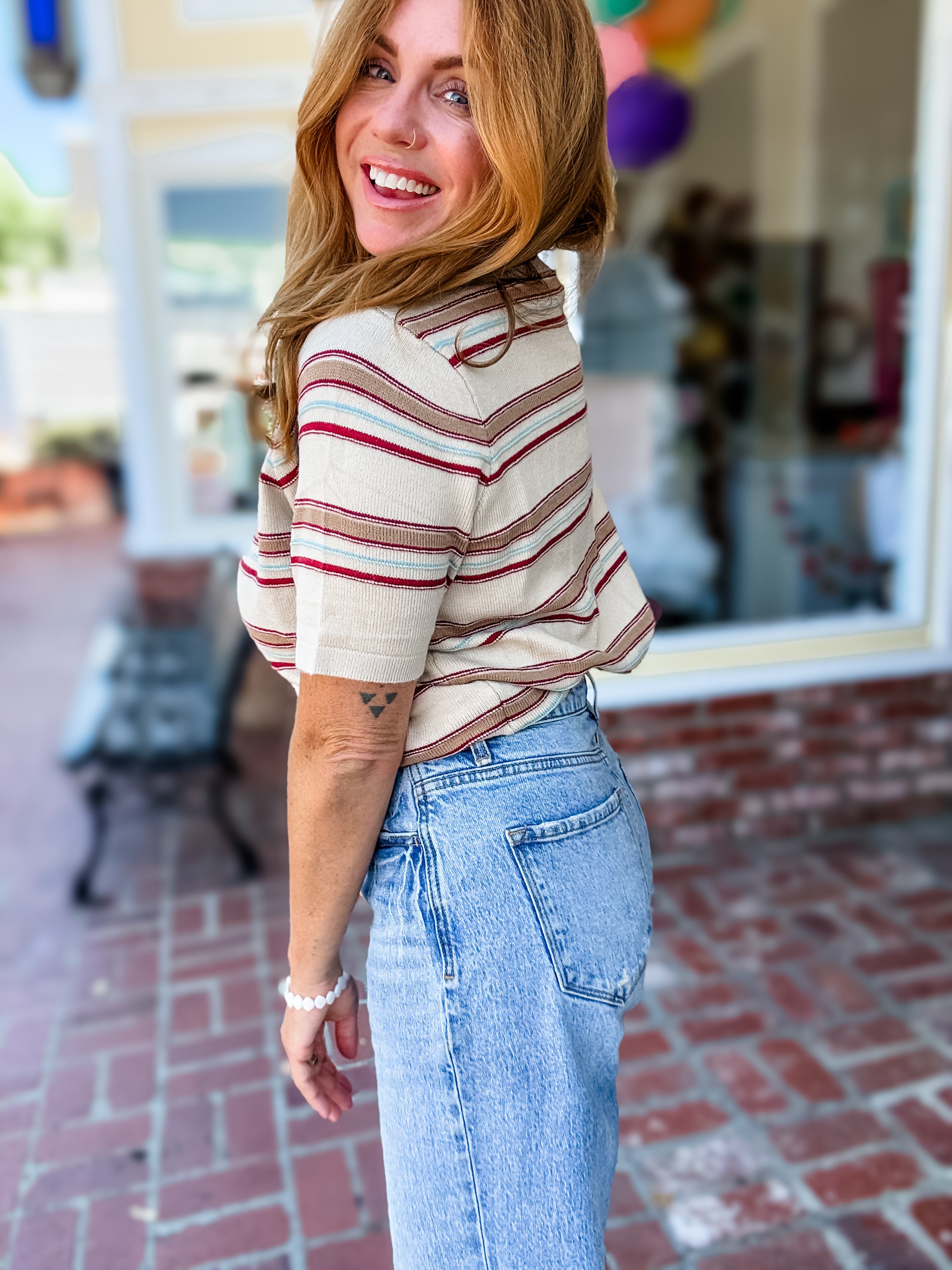 70's Retro Striped Tee