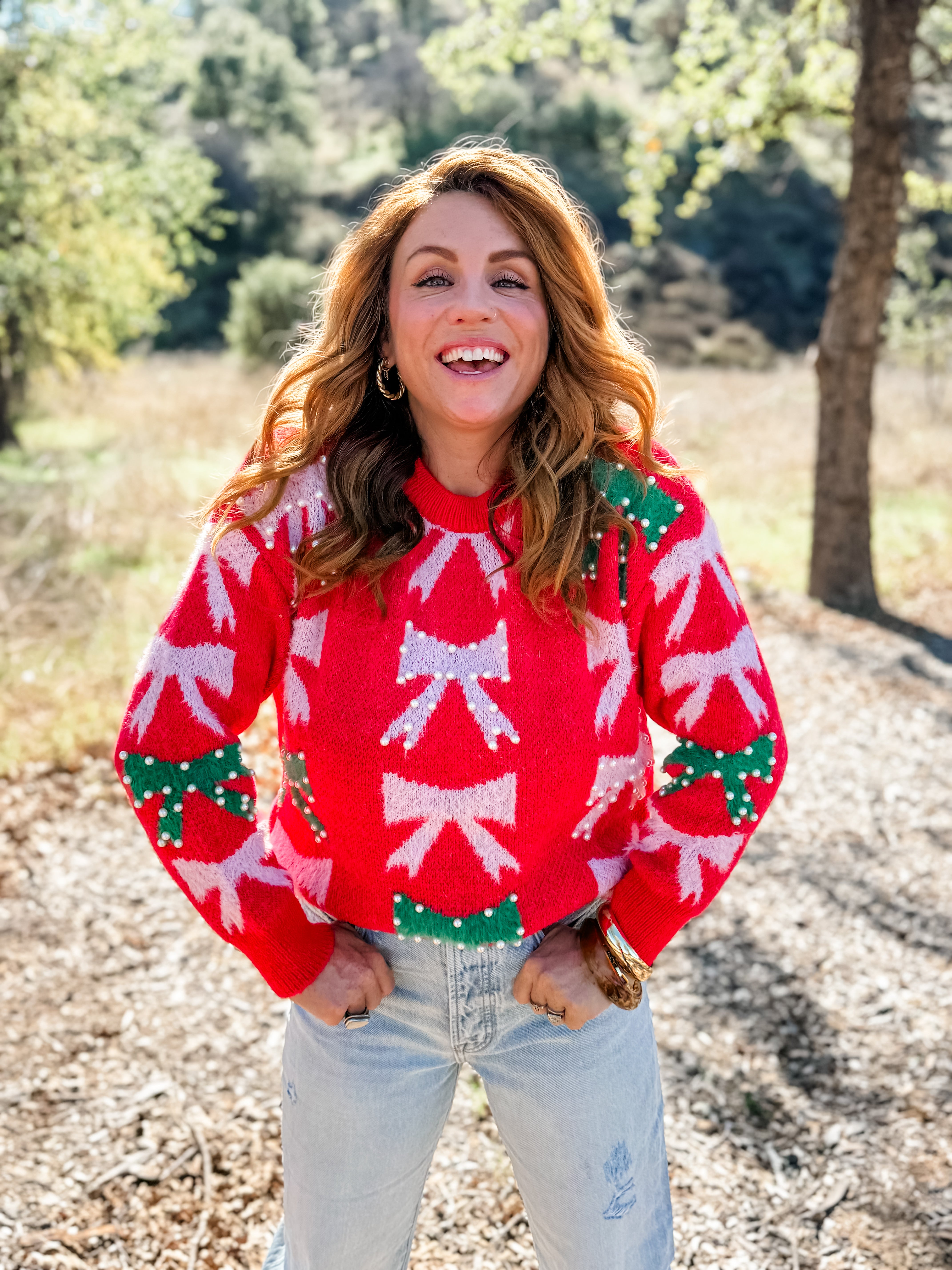 Tis’ The Season Bow Sweater