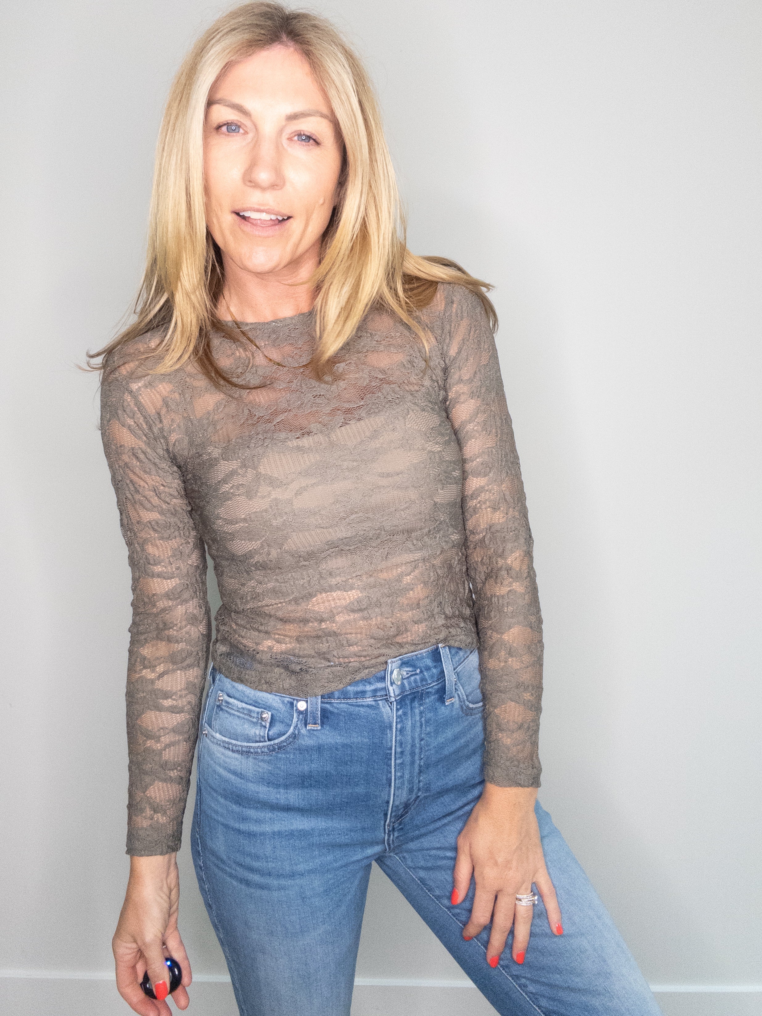 The Evie Sheer Lace Top