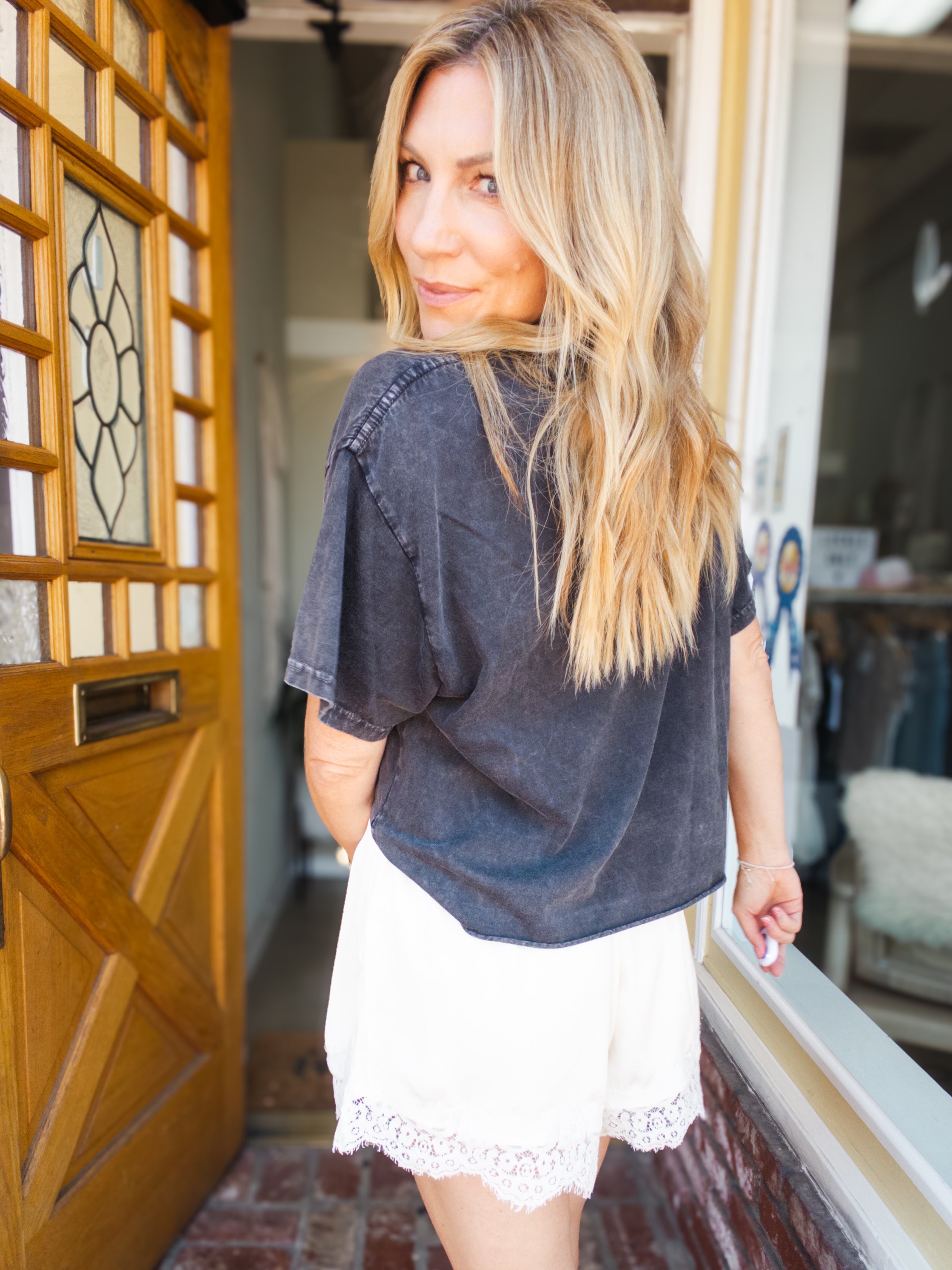 Camille Lace Trim Shorts