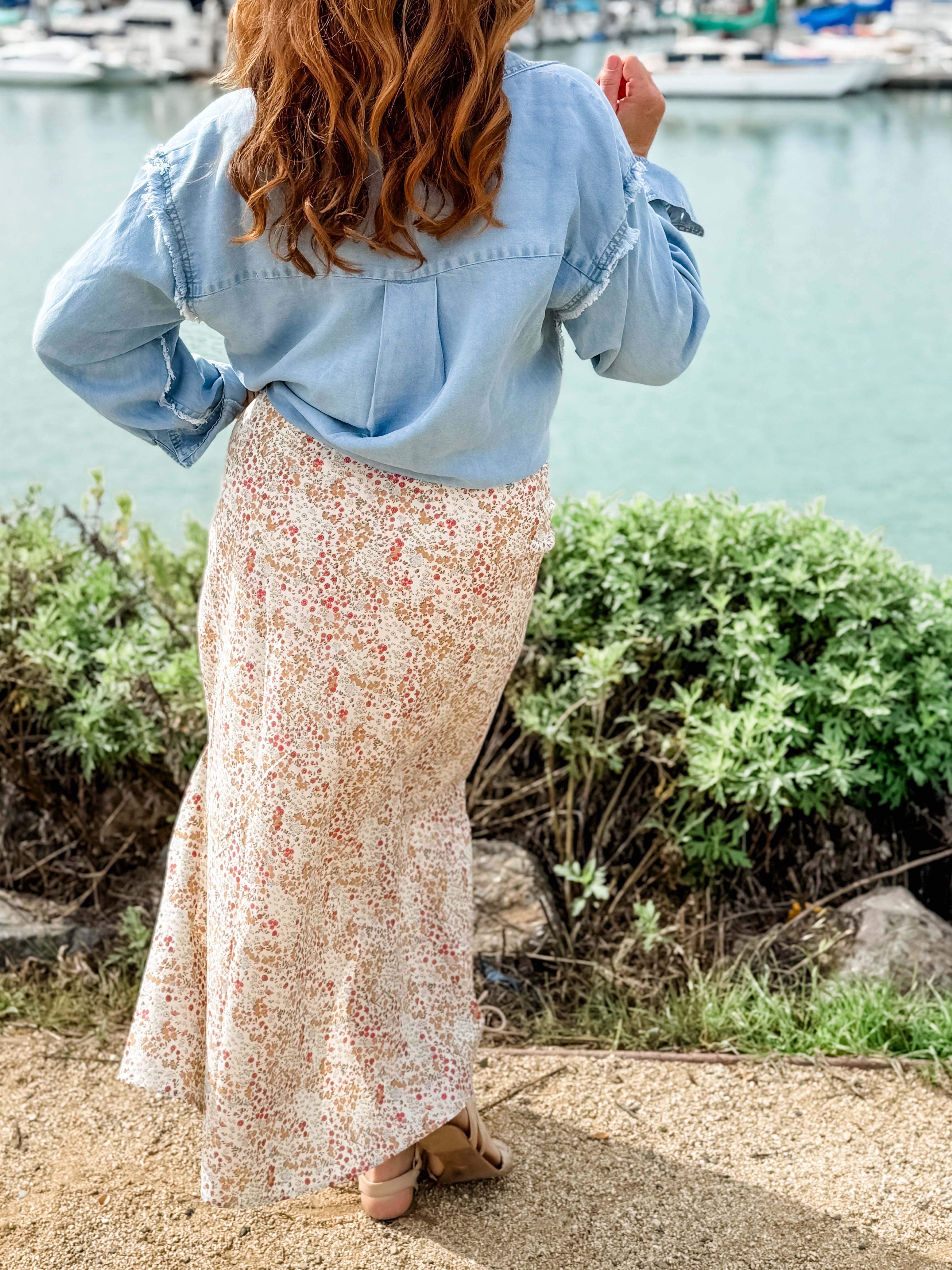 Bohemian Melody Midi Skirt