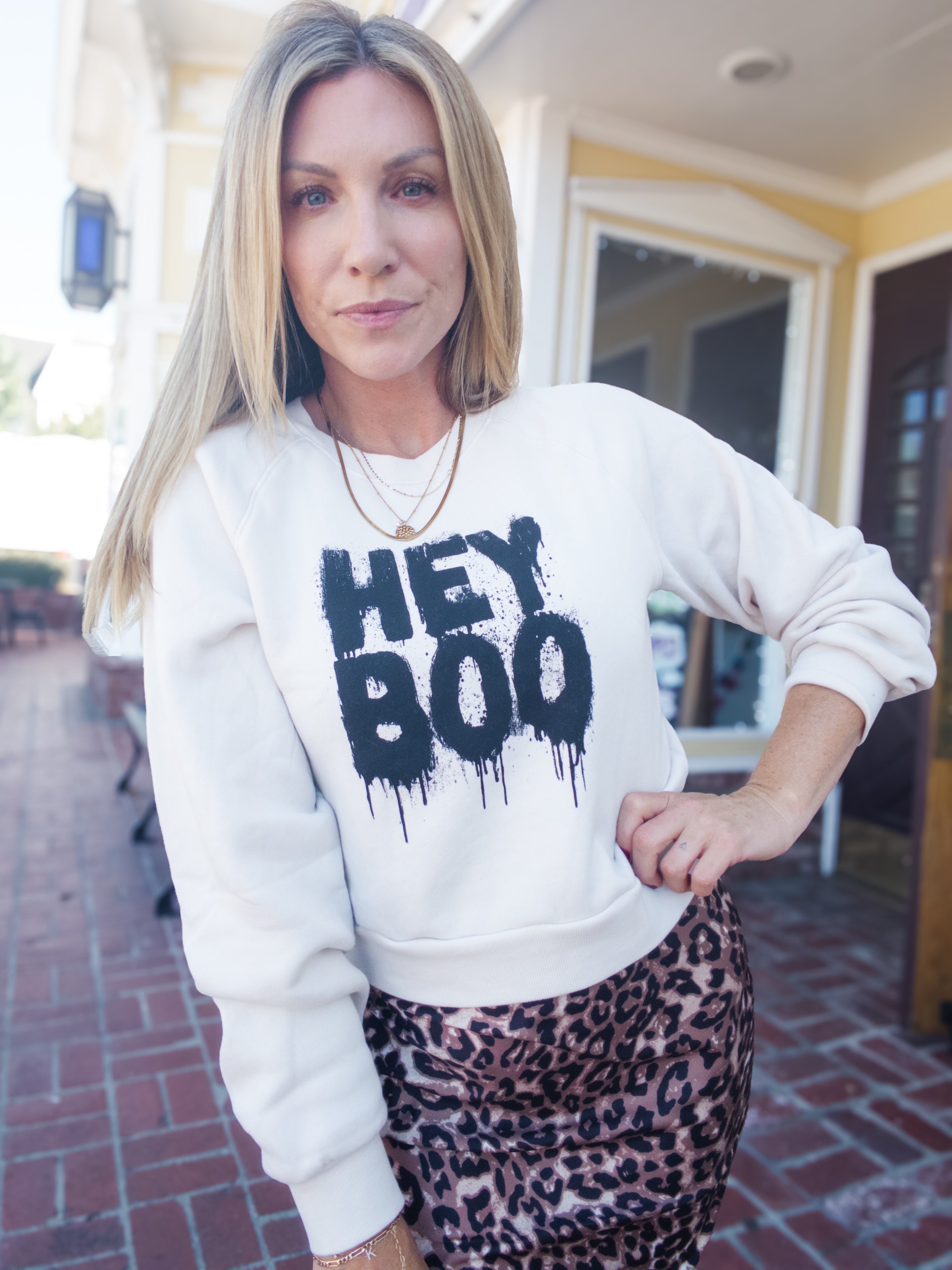 Project Social T Hey Boo Sweatshirt