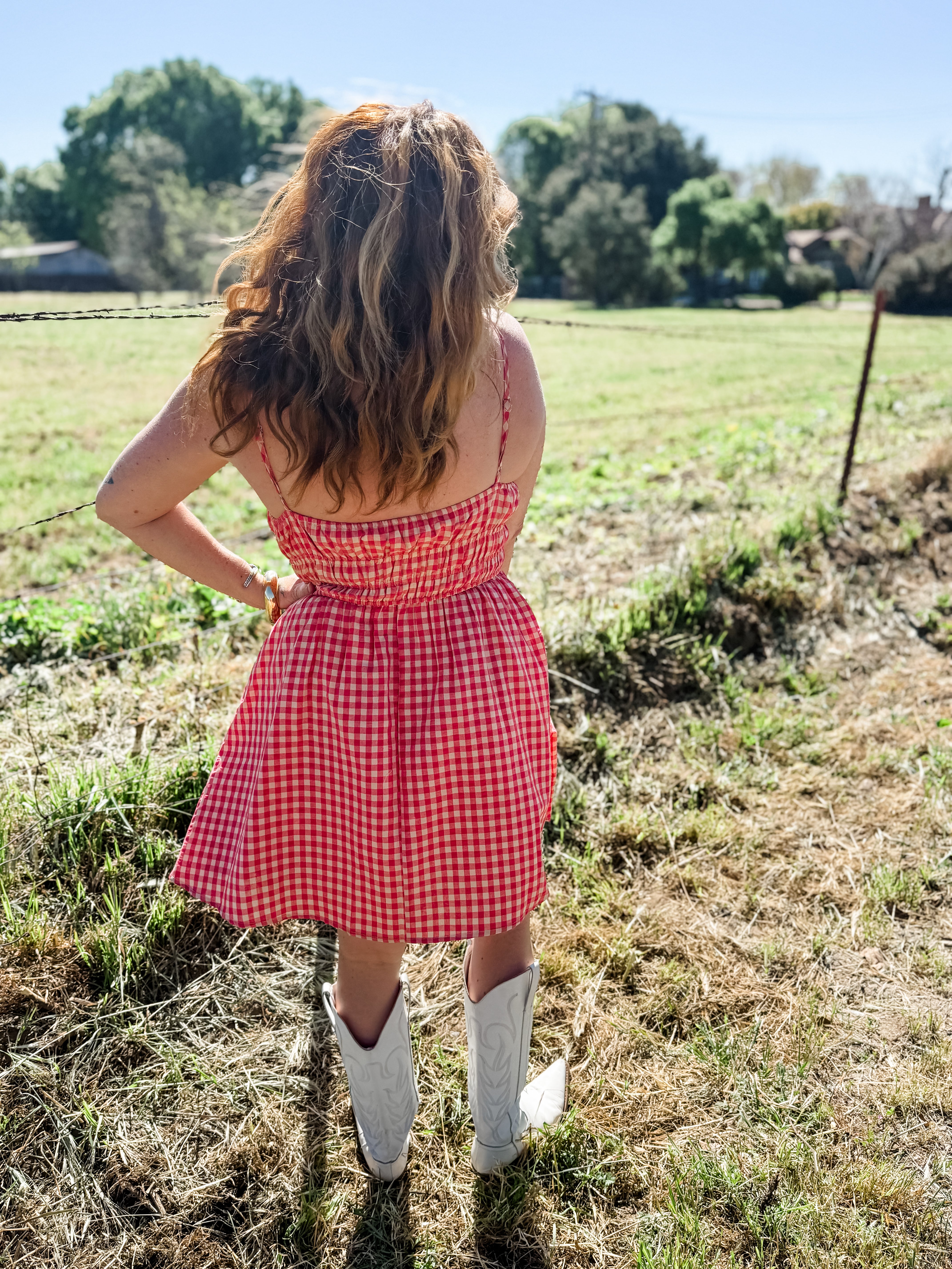 Cherry Basket Shirred Mini Dress