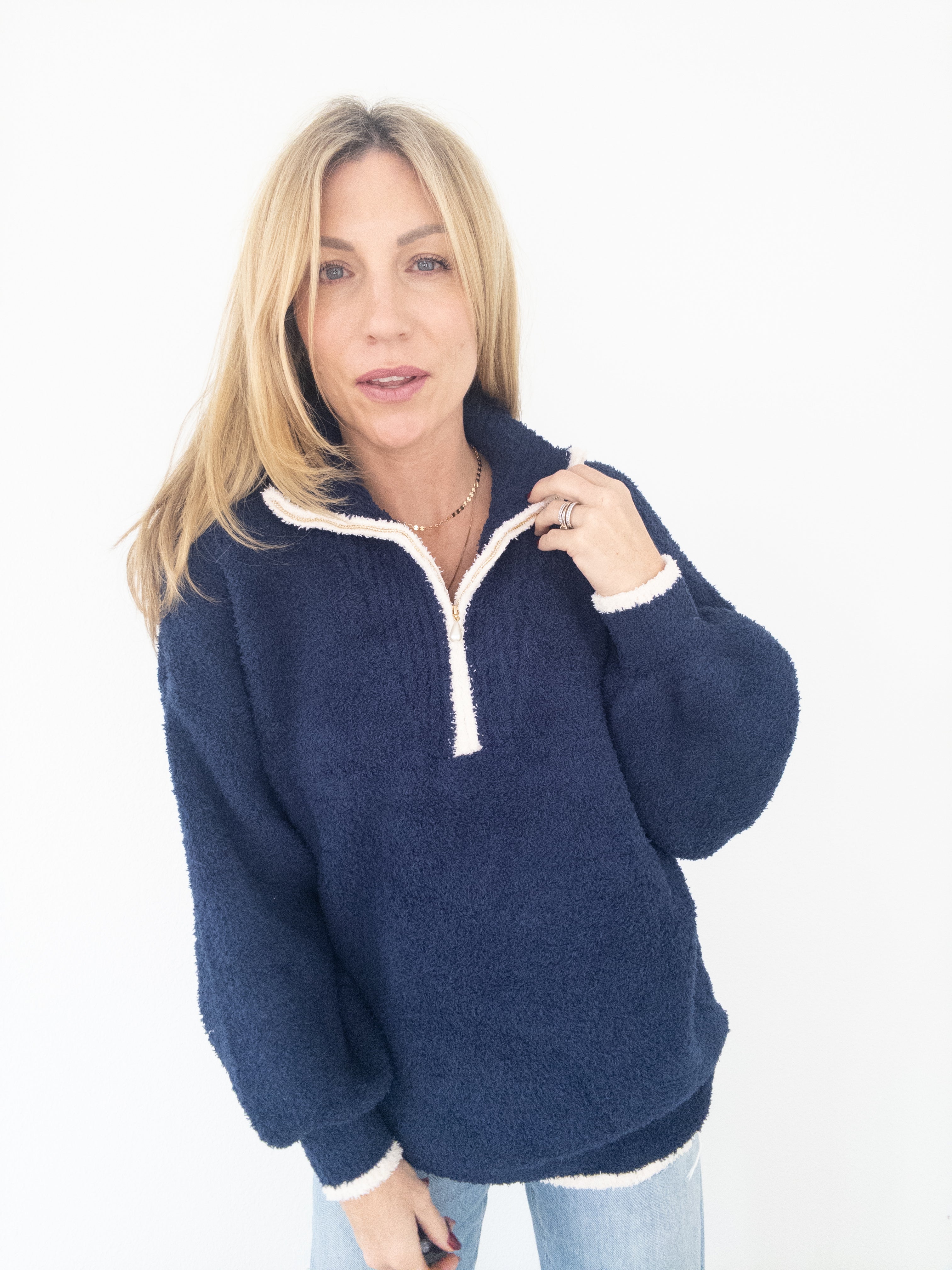 Janie Quarter Zip Sweater