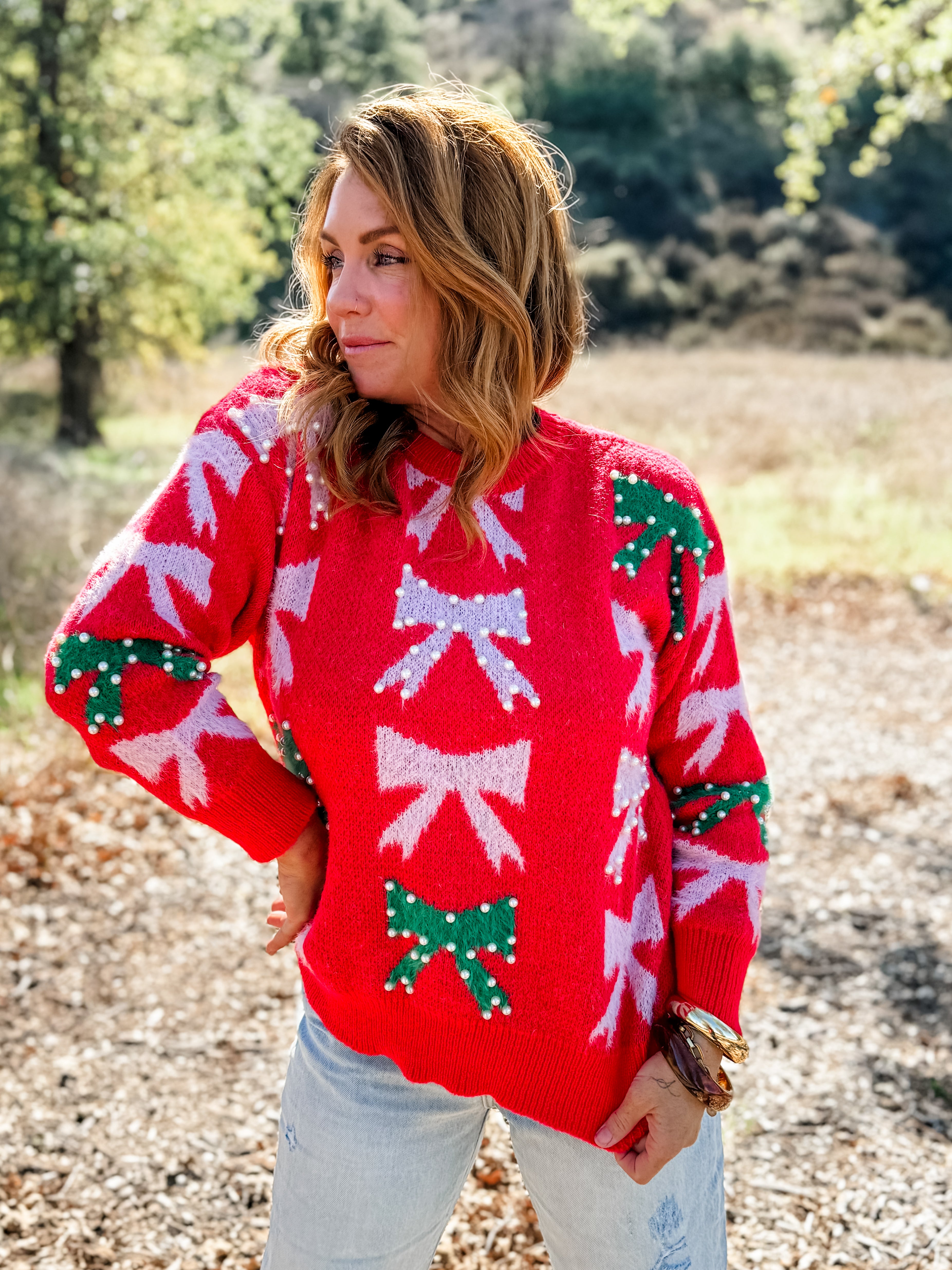 Tis’ The Season Bow Sweater
