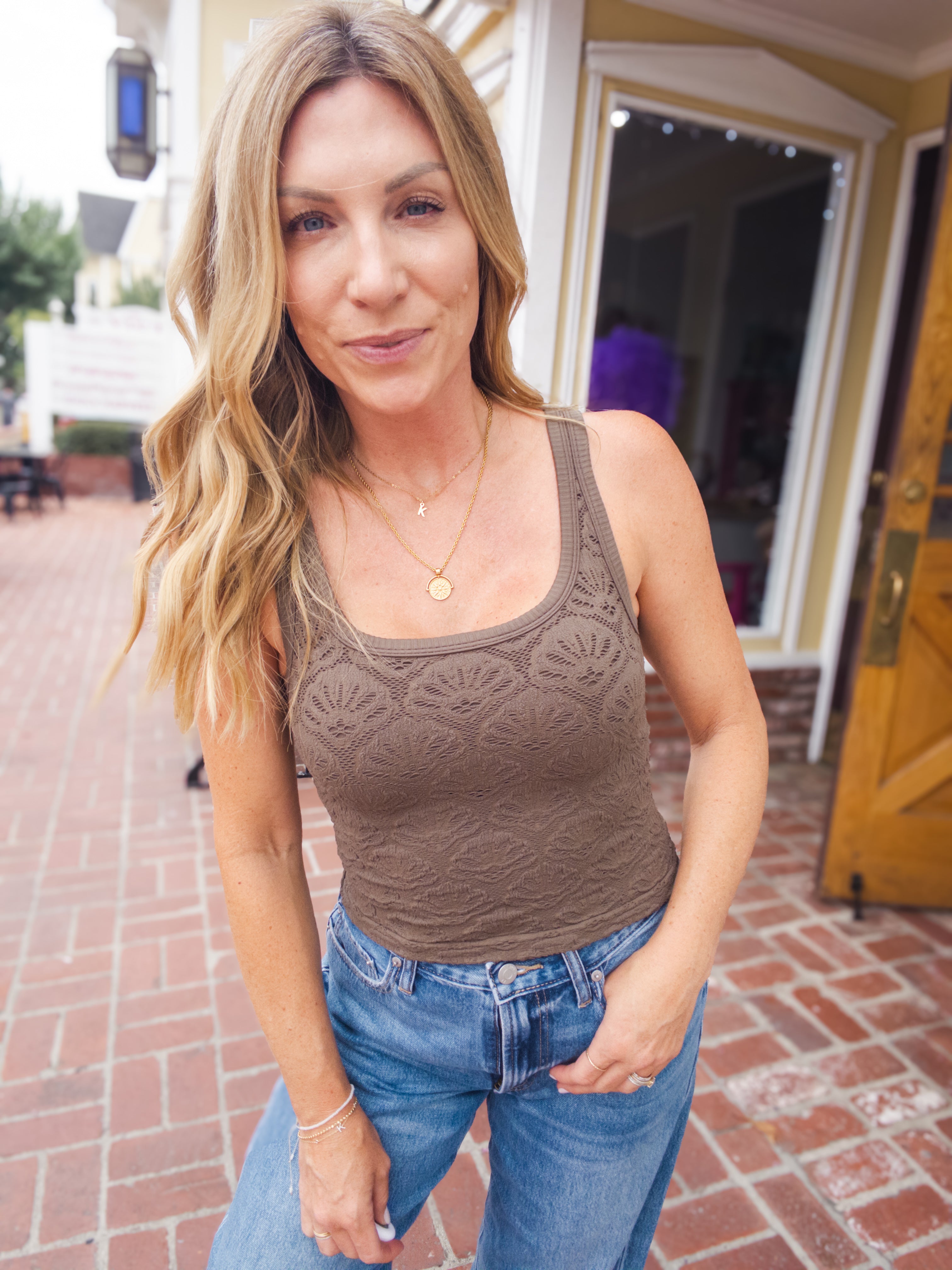 Touch of Floral Lace Tank