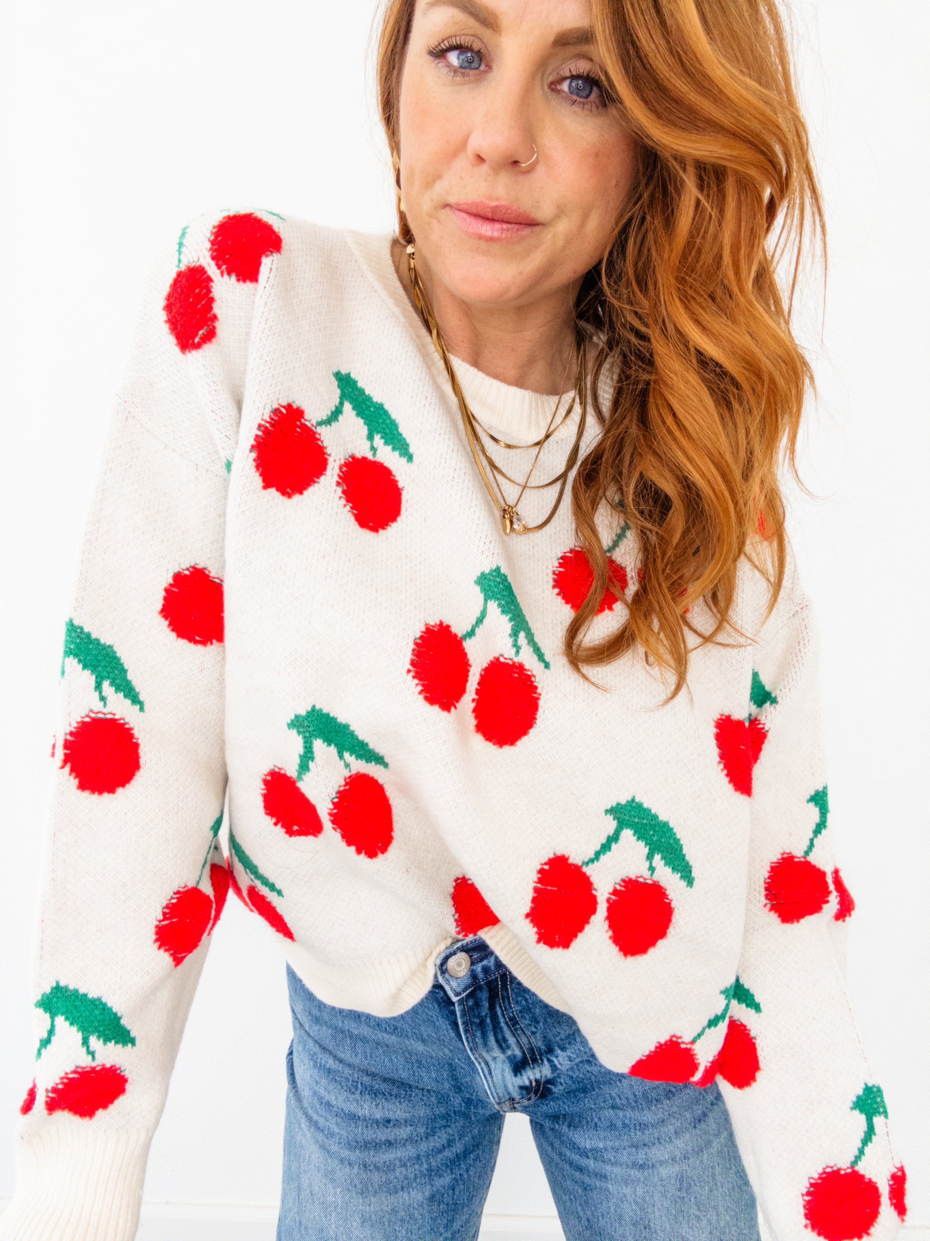 Cherry Bomb Knit Sweater