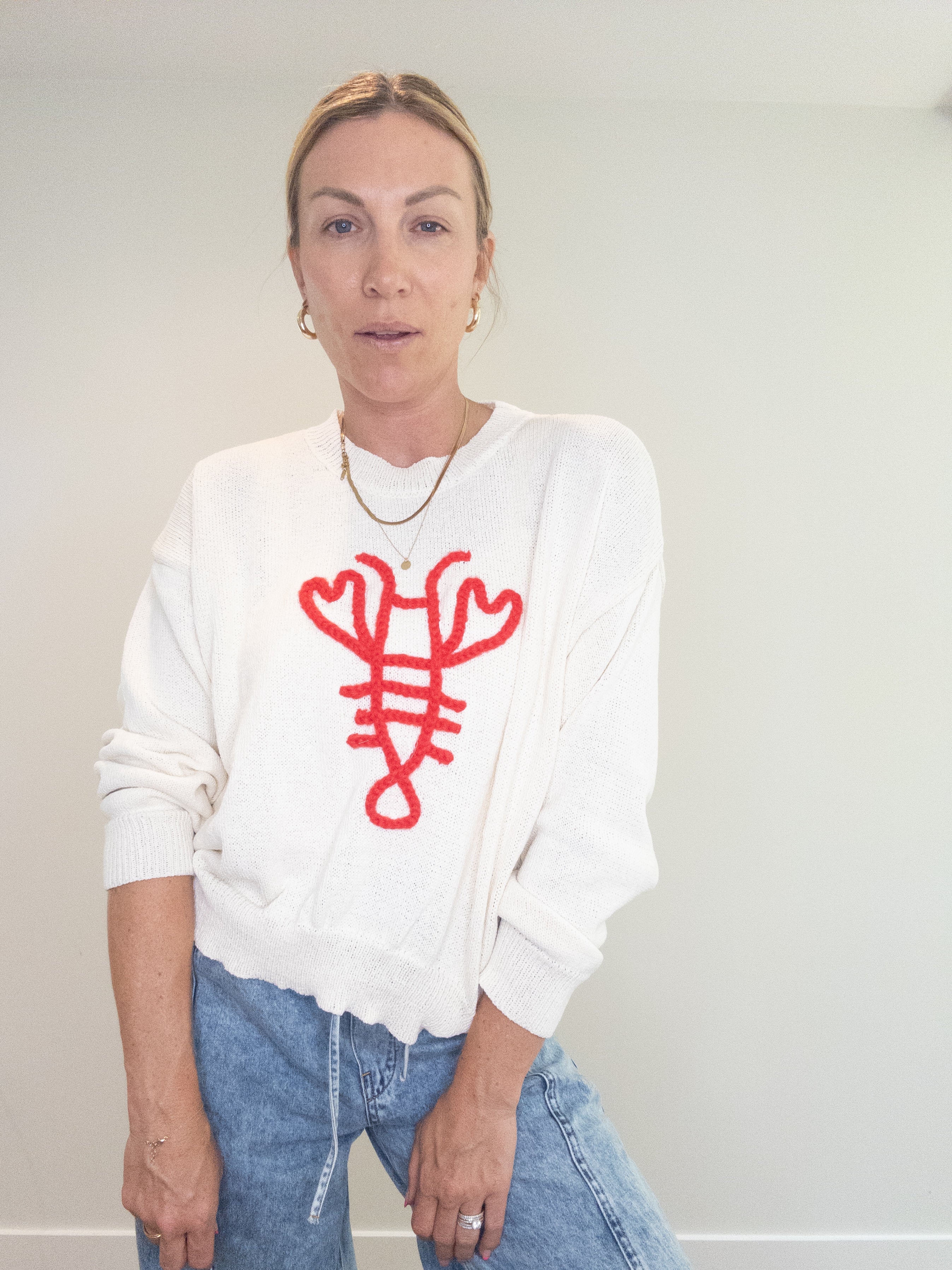 Coastal Crustacean Knit Sweater