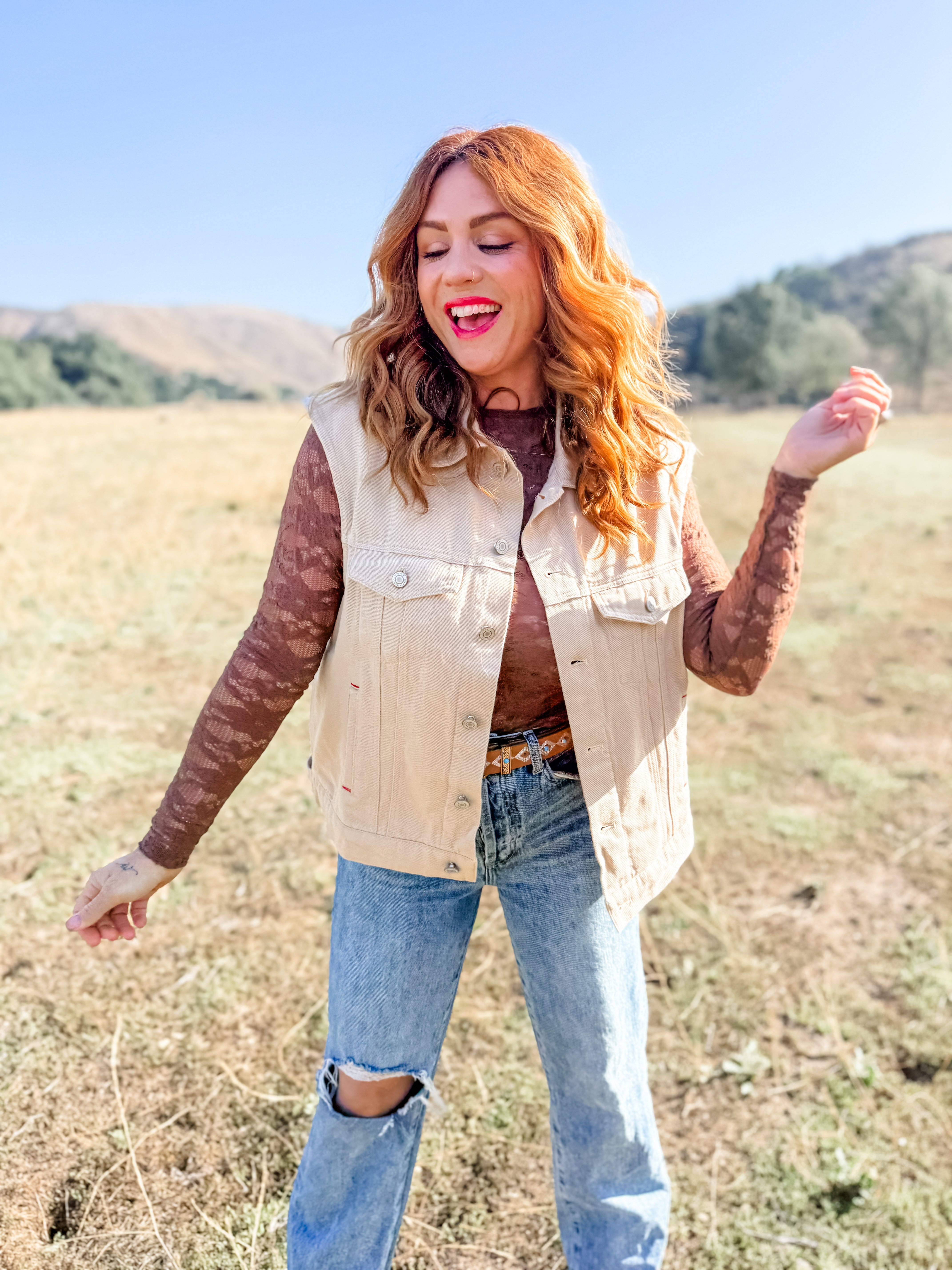 Chasing Sunset Embroidered Vest