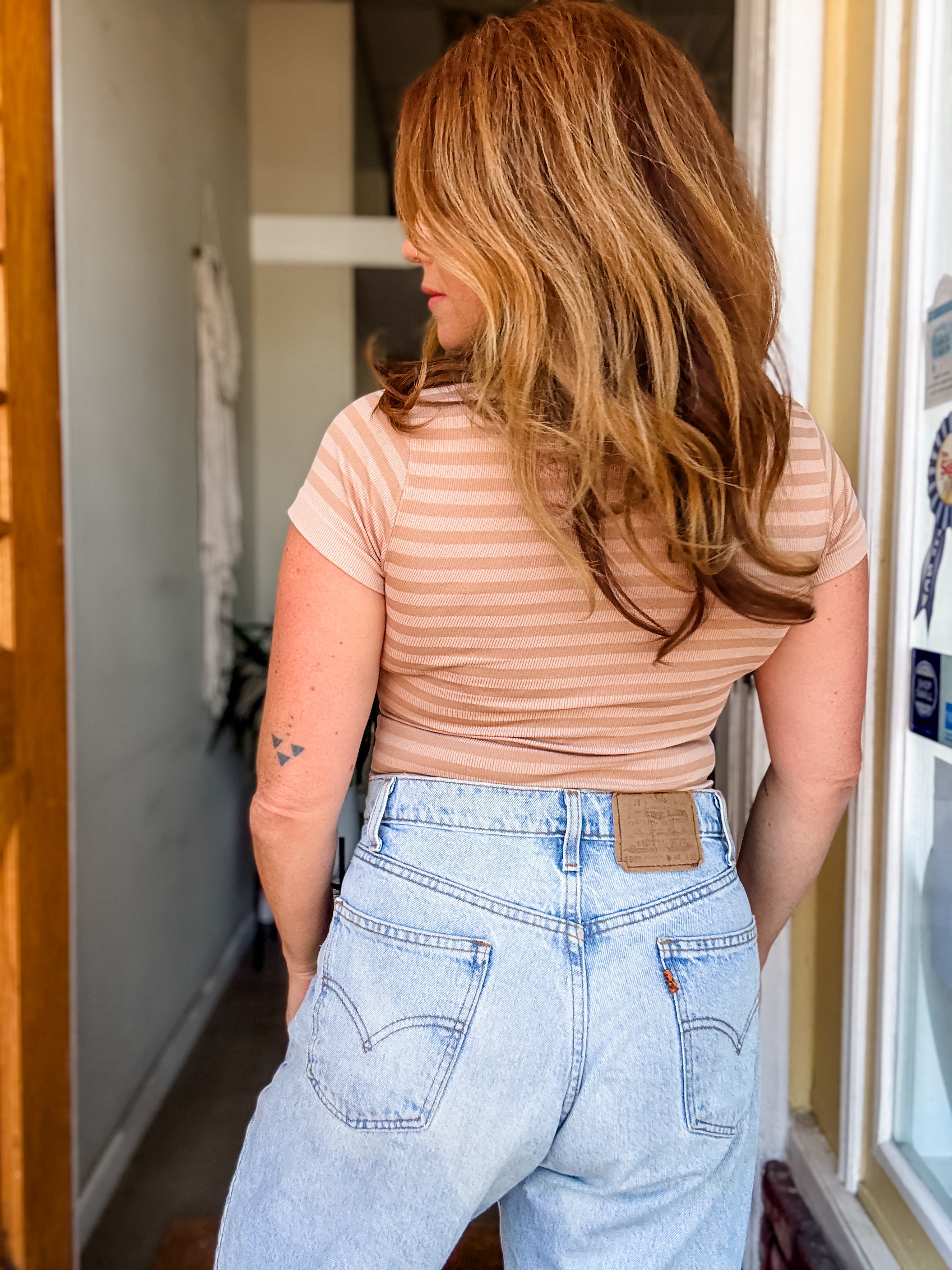 Milk Tea Stripy Top