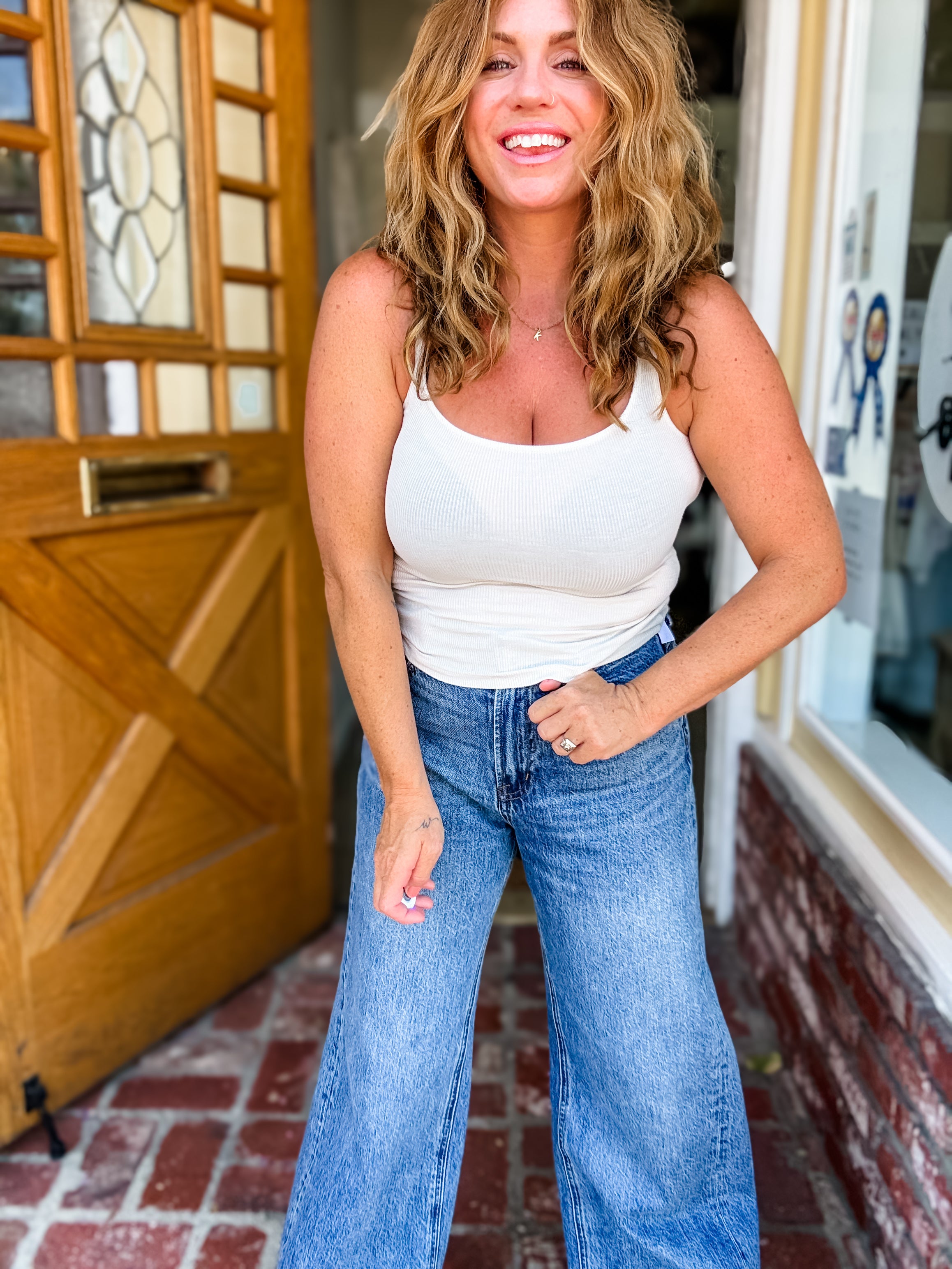 Project Social T Olsen Scoop Neck Rib Tank