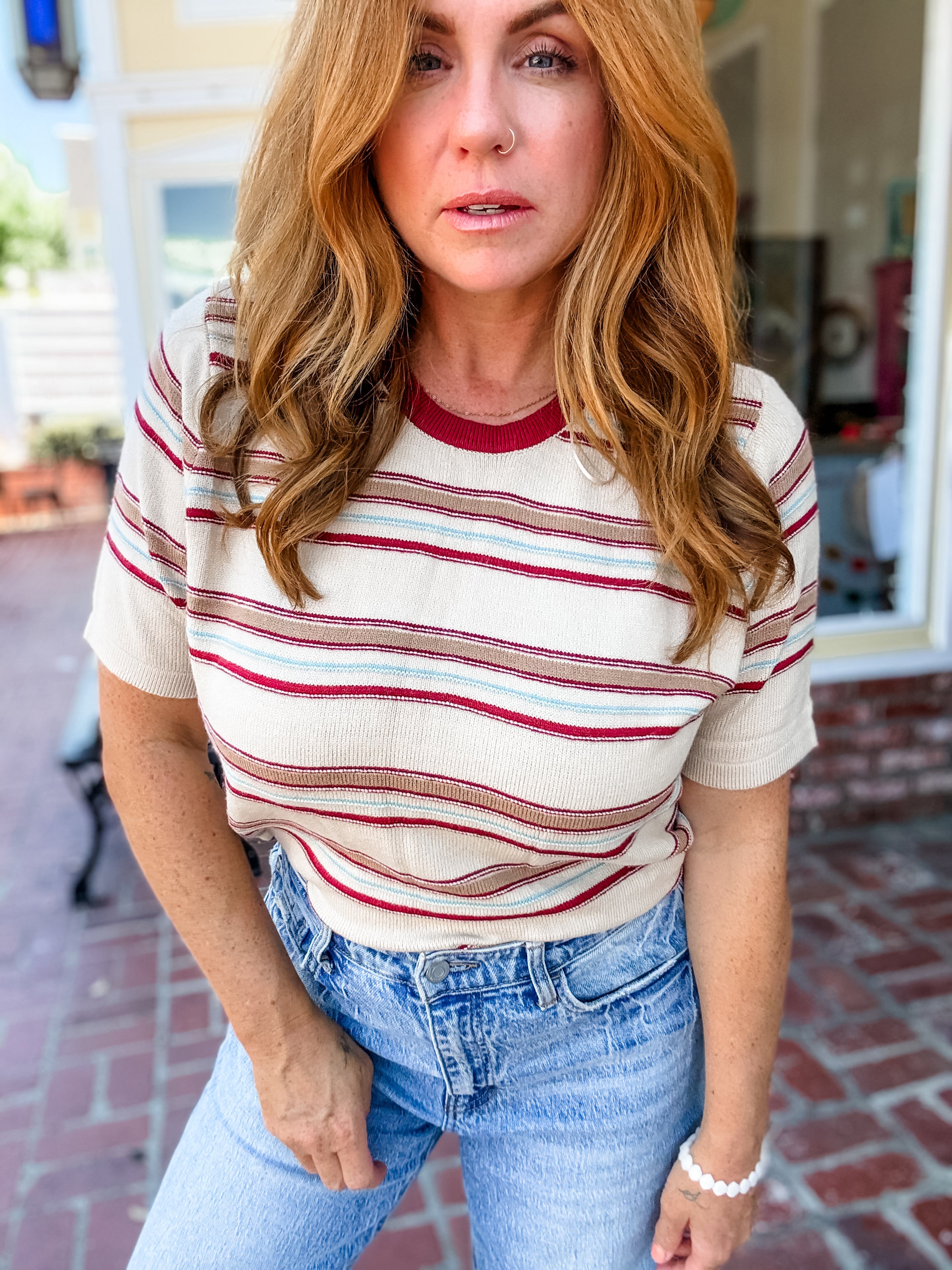 70's Retro Striped Tee
