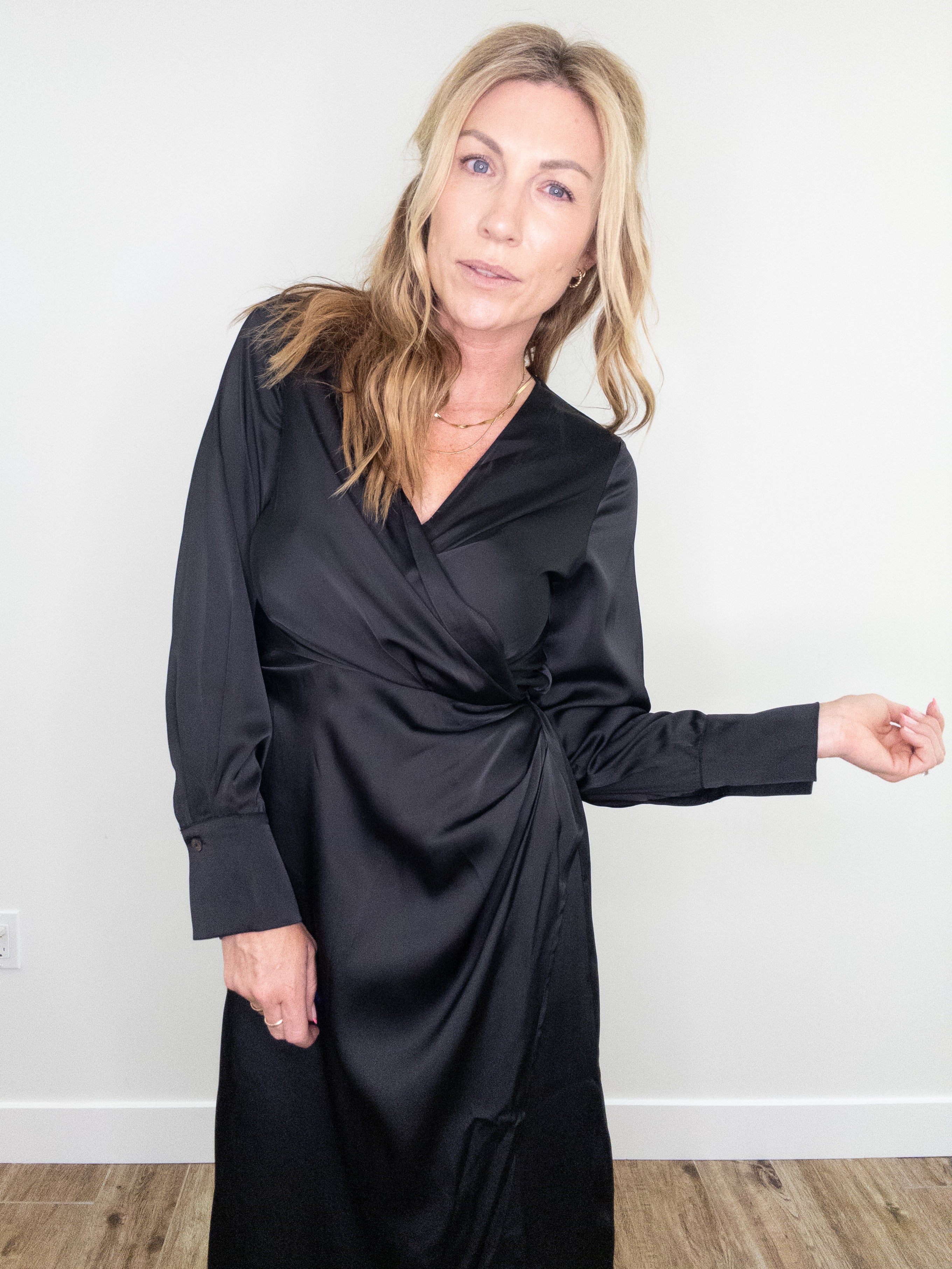 Satin Tulip Midi Dress