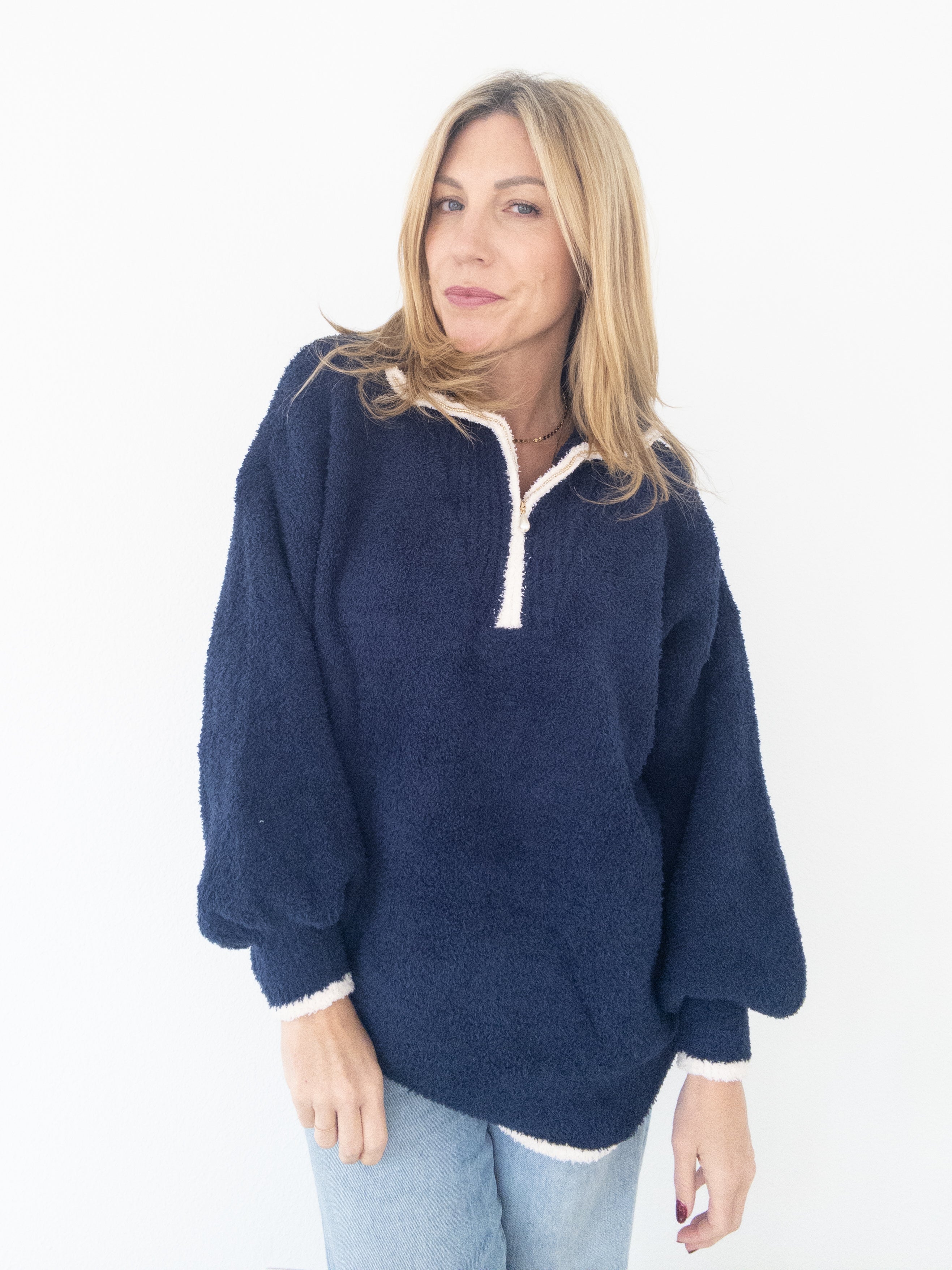 Janie Quarter Zip Sweater