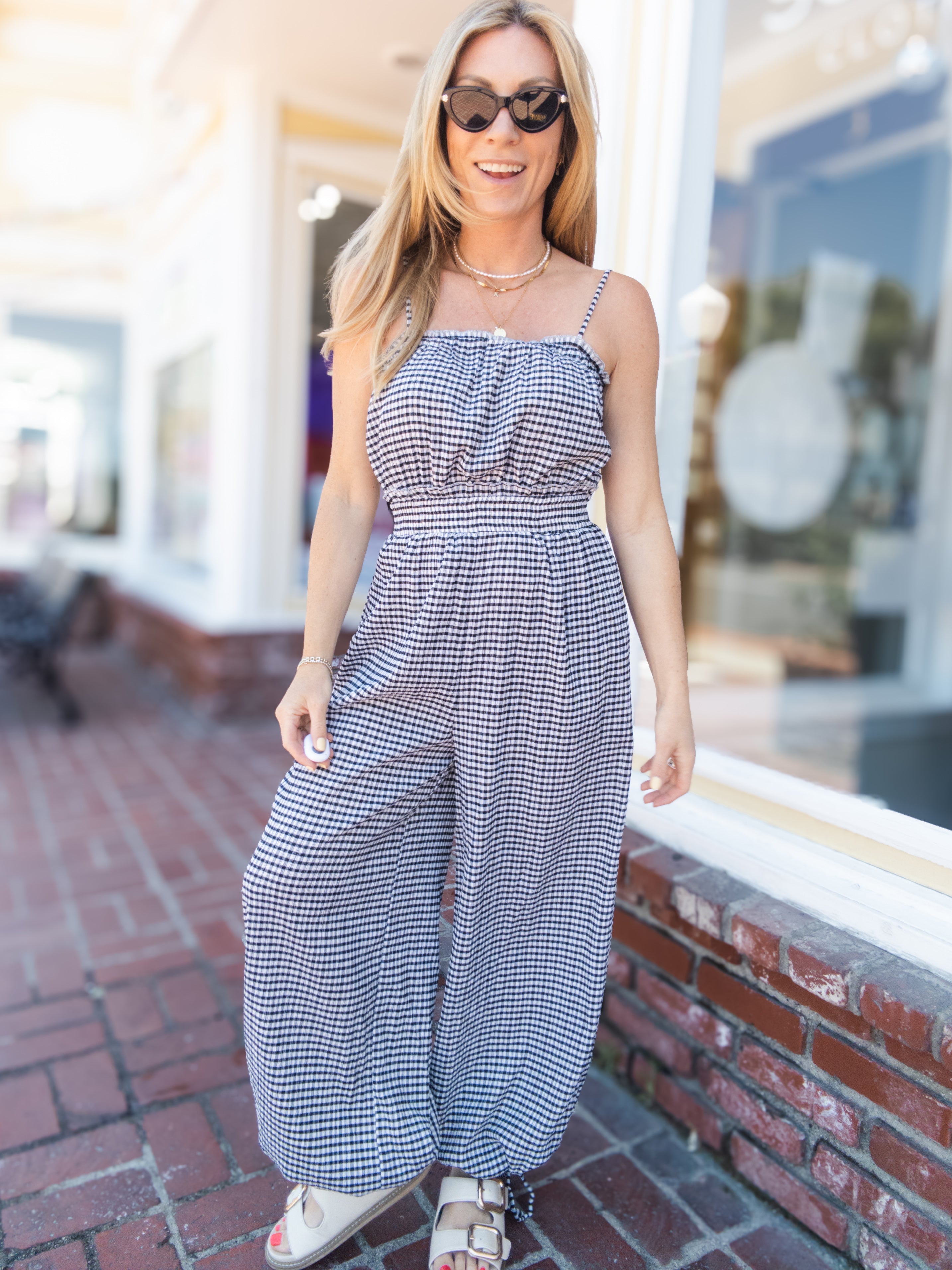 Cherish Gingham Jumpsuit