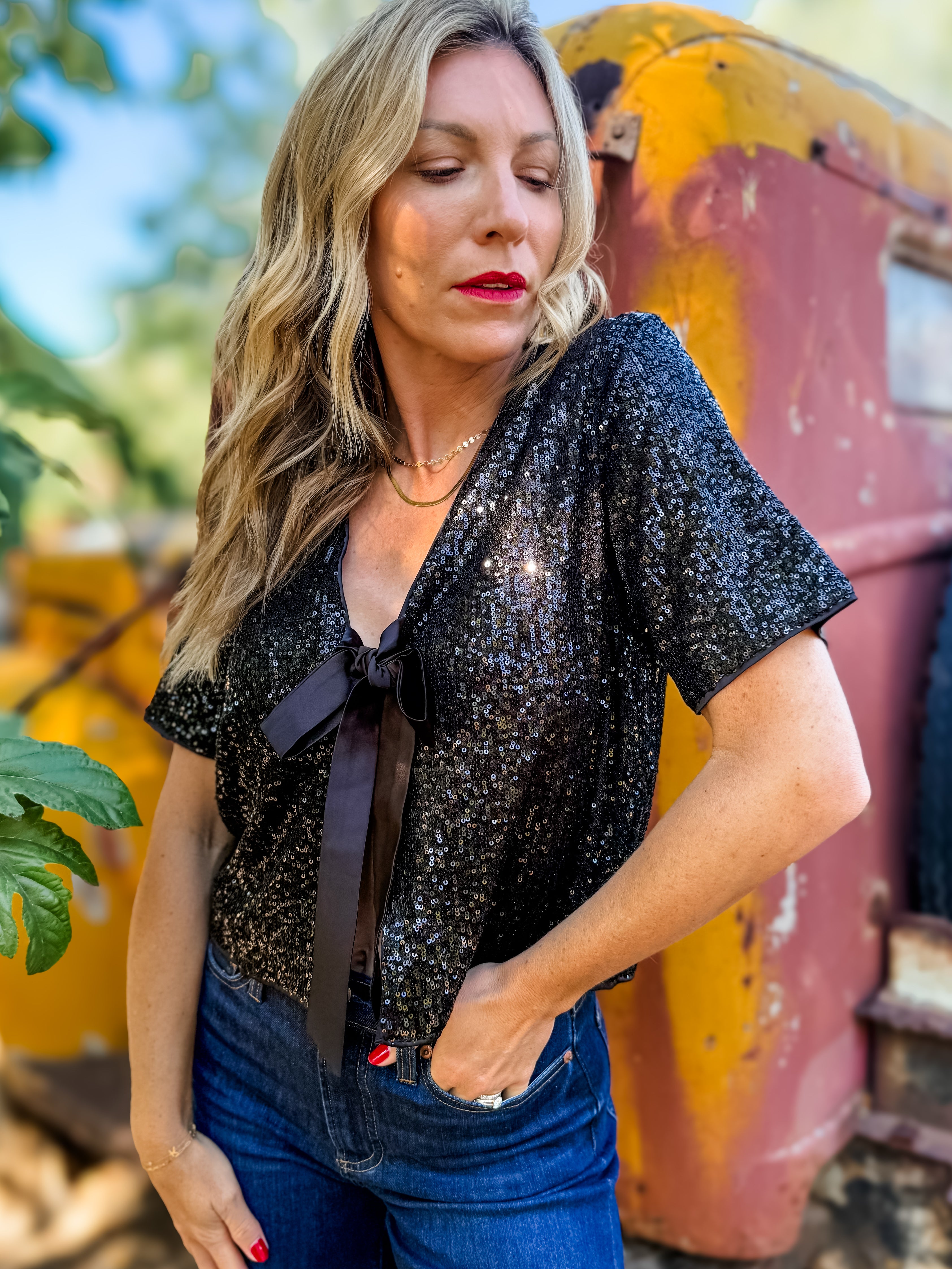 Midnight Sparkle Top