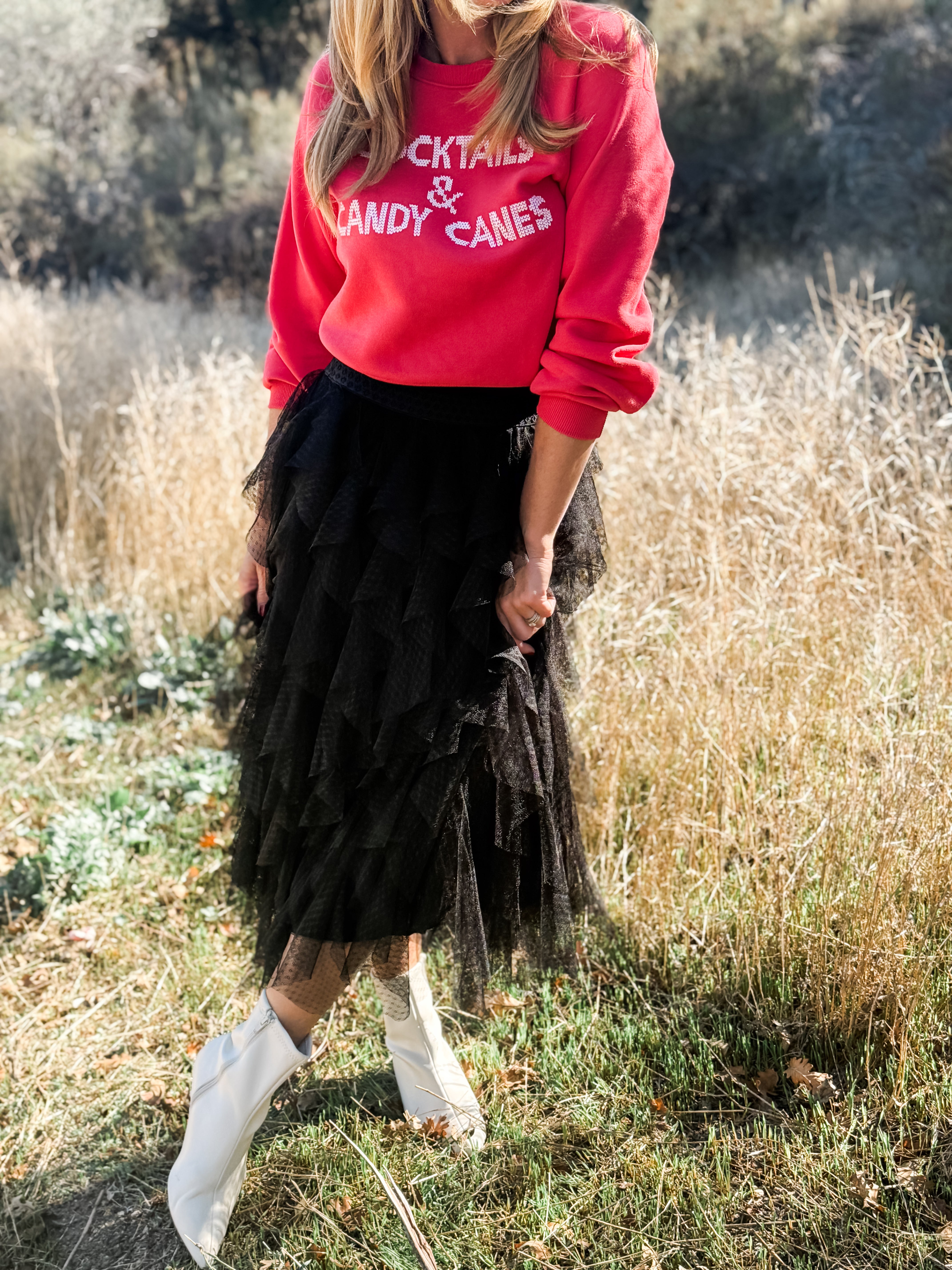 Project Social T Cocktails and Candy Canes Sweatshirt