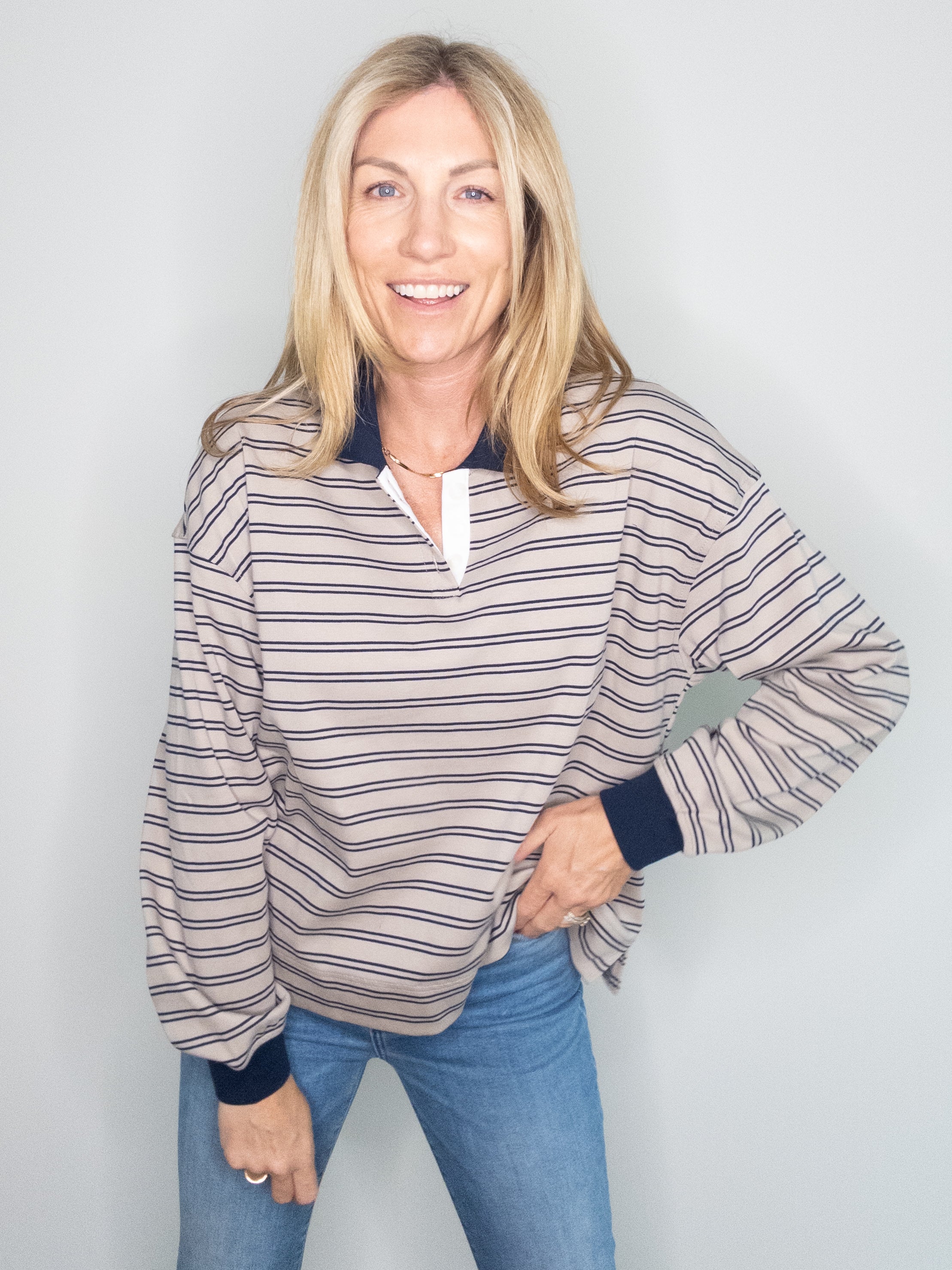 Class Is In Session Stripe Polo