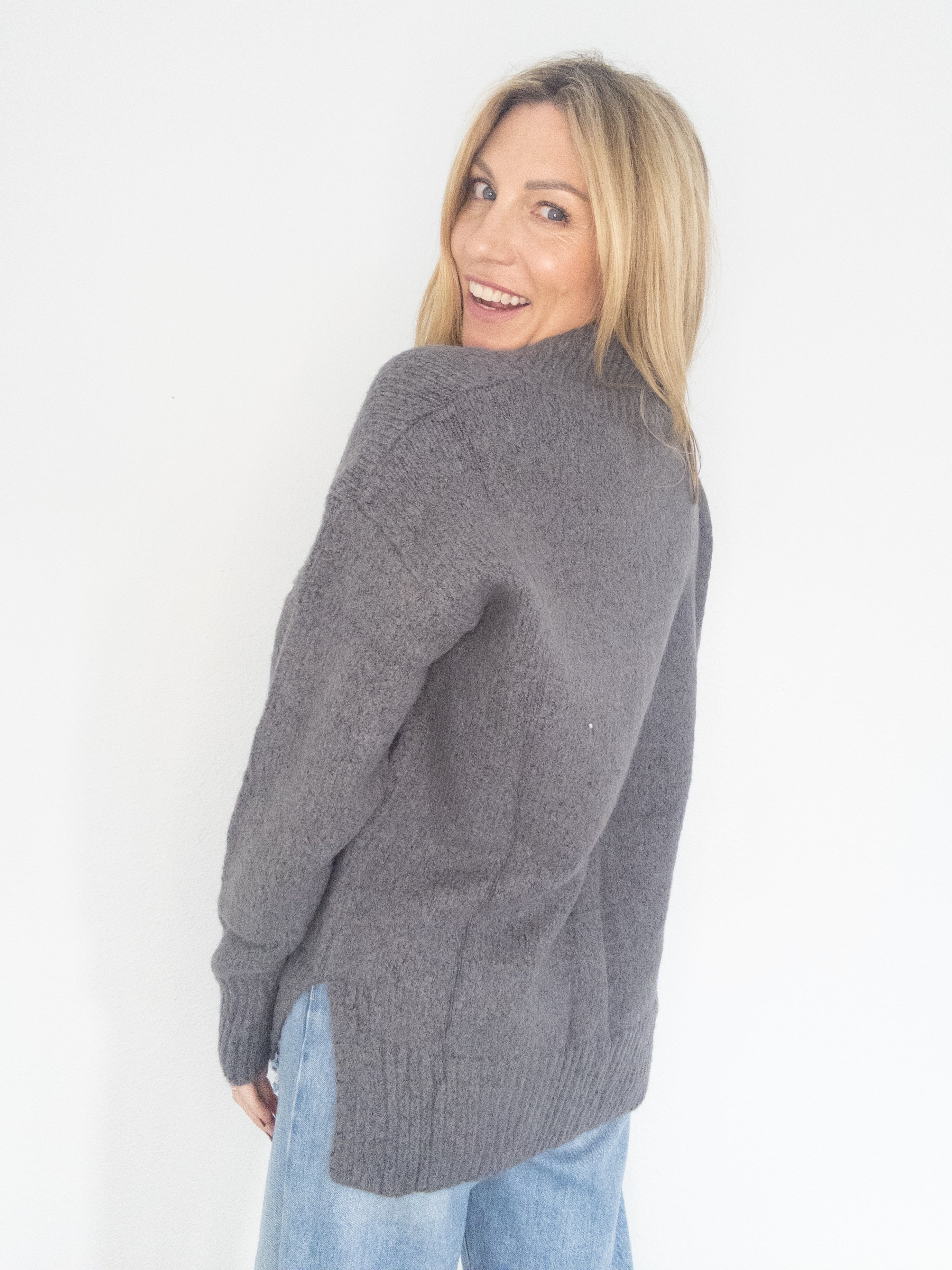 Chloe V Neck Slouchy Sweater