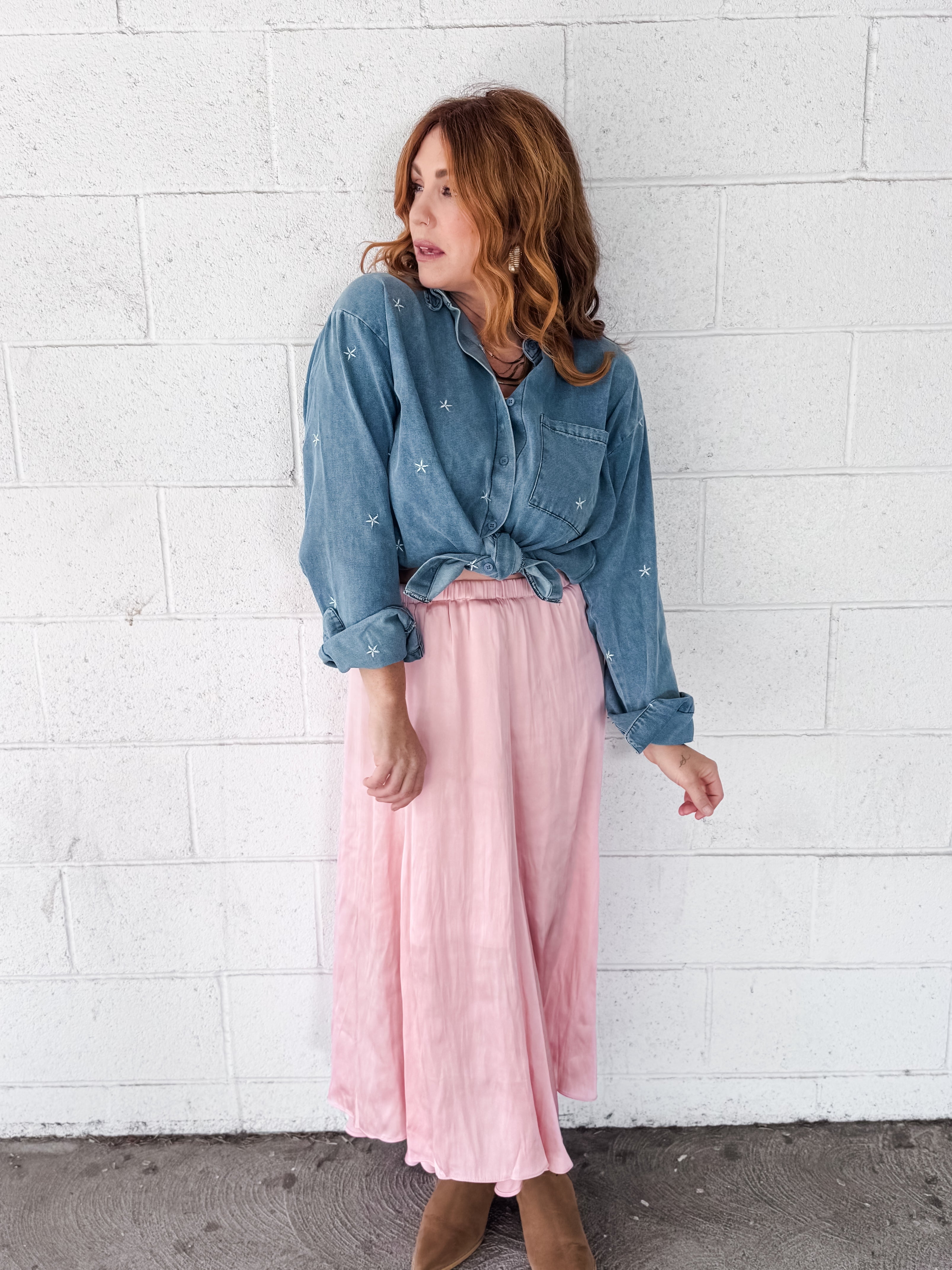 Daisy Chain Oversized Denim Shacket