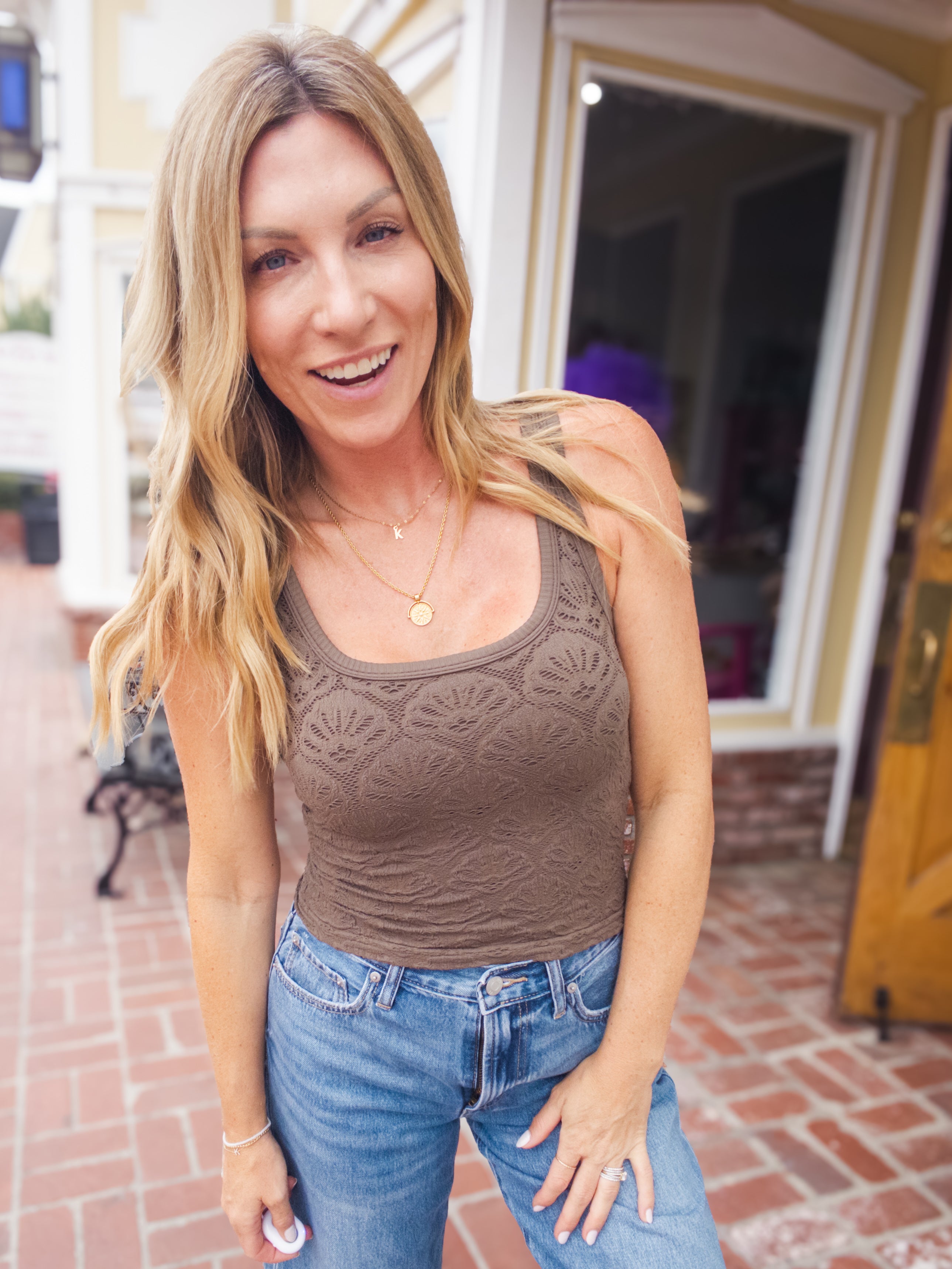 Touch of Floral Lace Tank