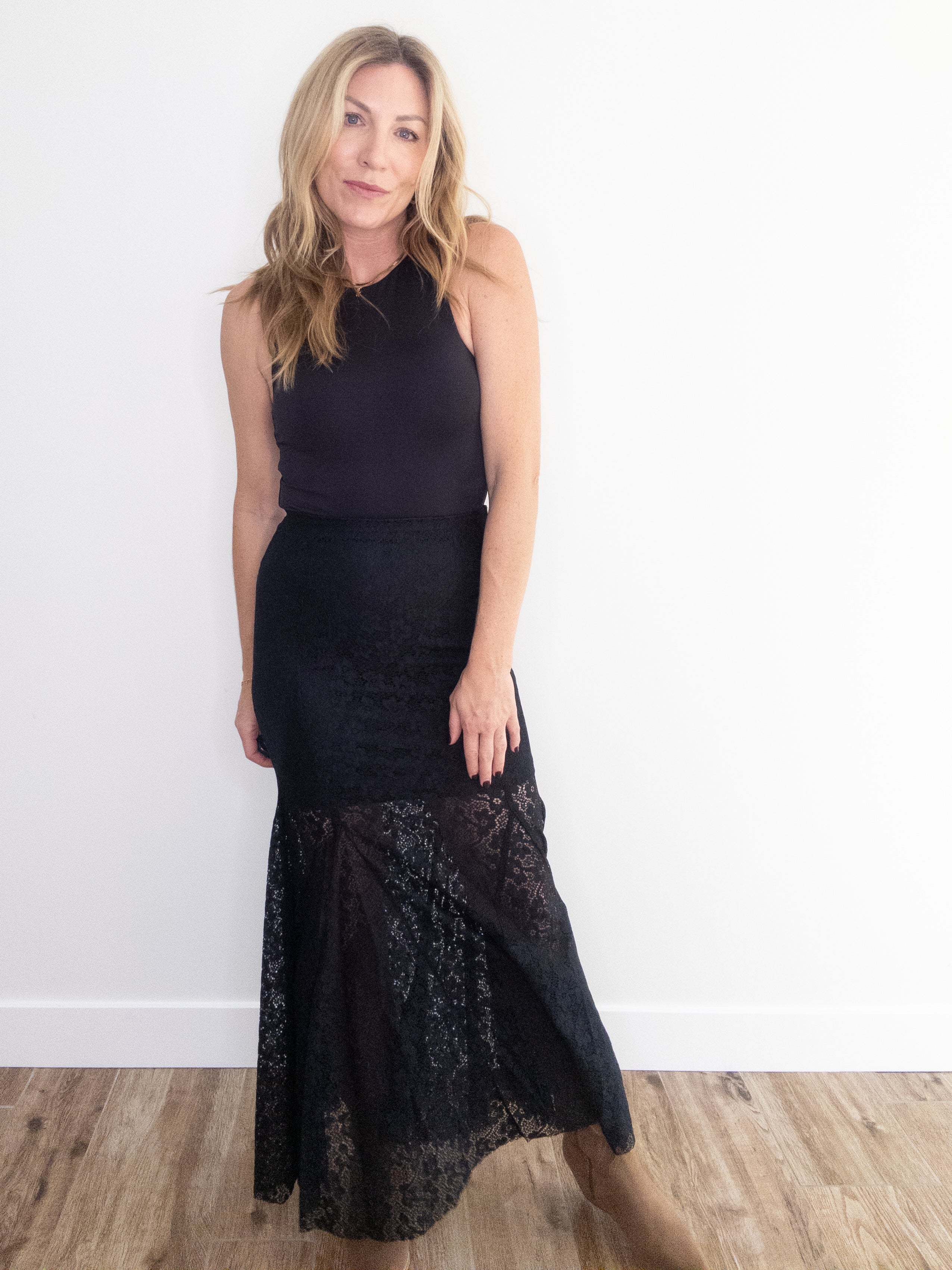 Noir Lace Maxi Skirt