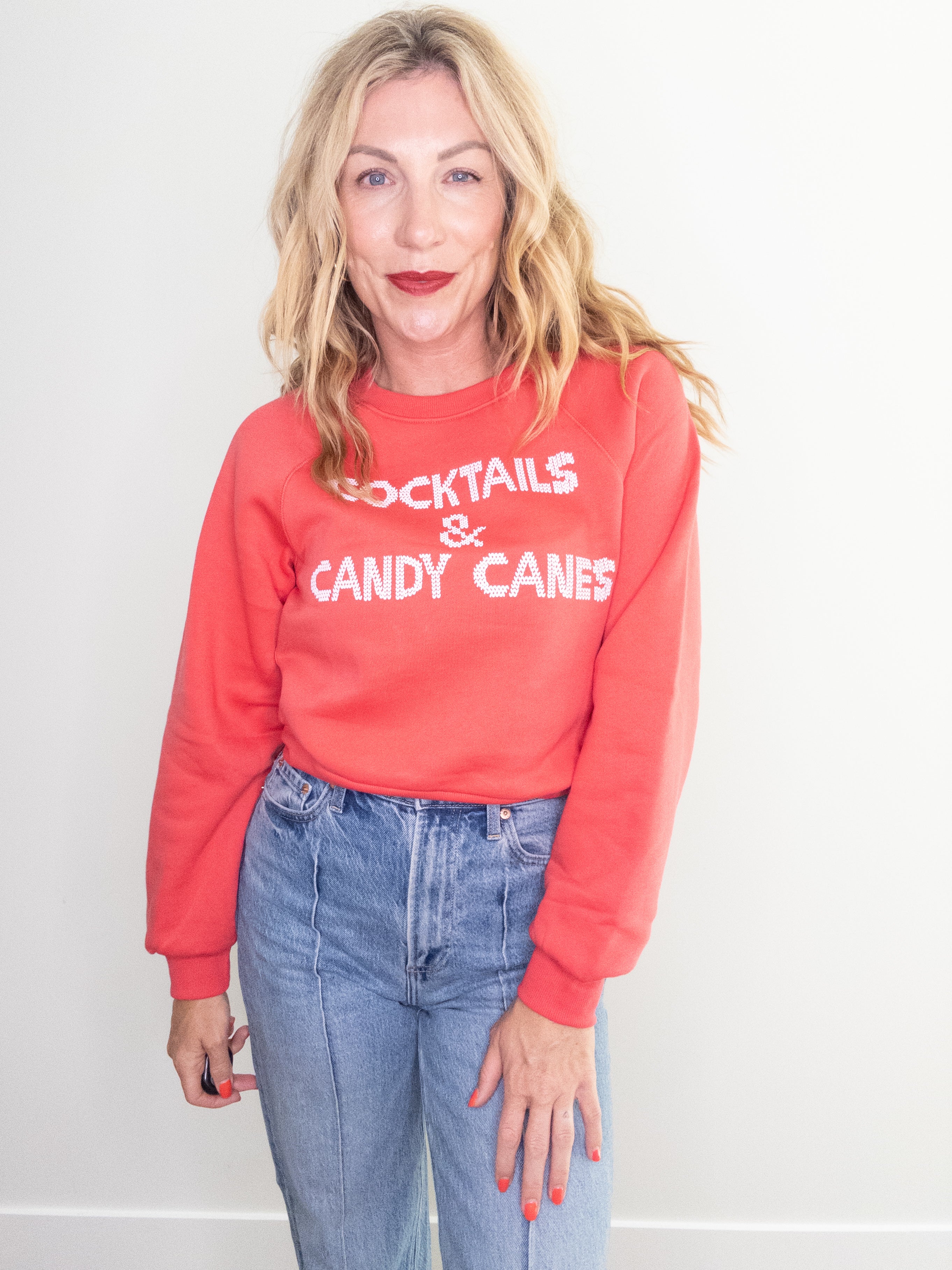 Project Social T Cocktails and Candy Canes Sweatshirt