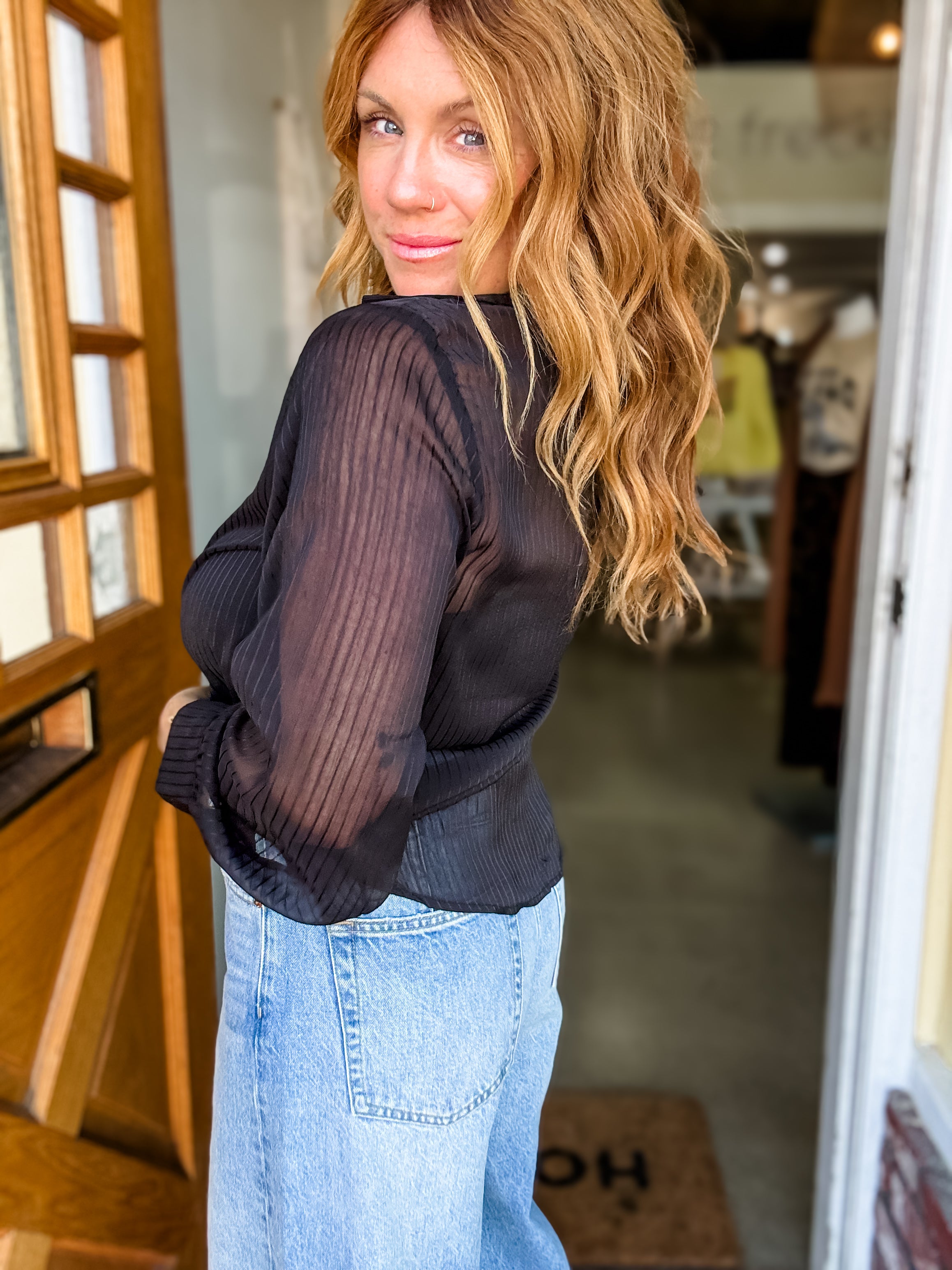 Jackie Sheer Blouse