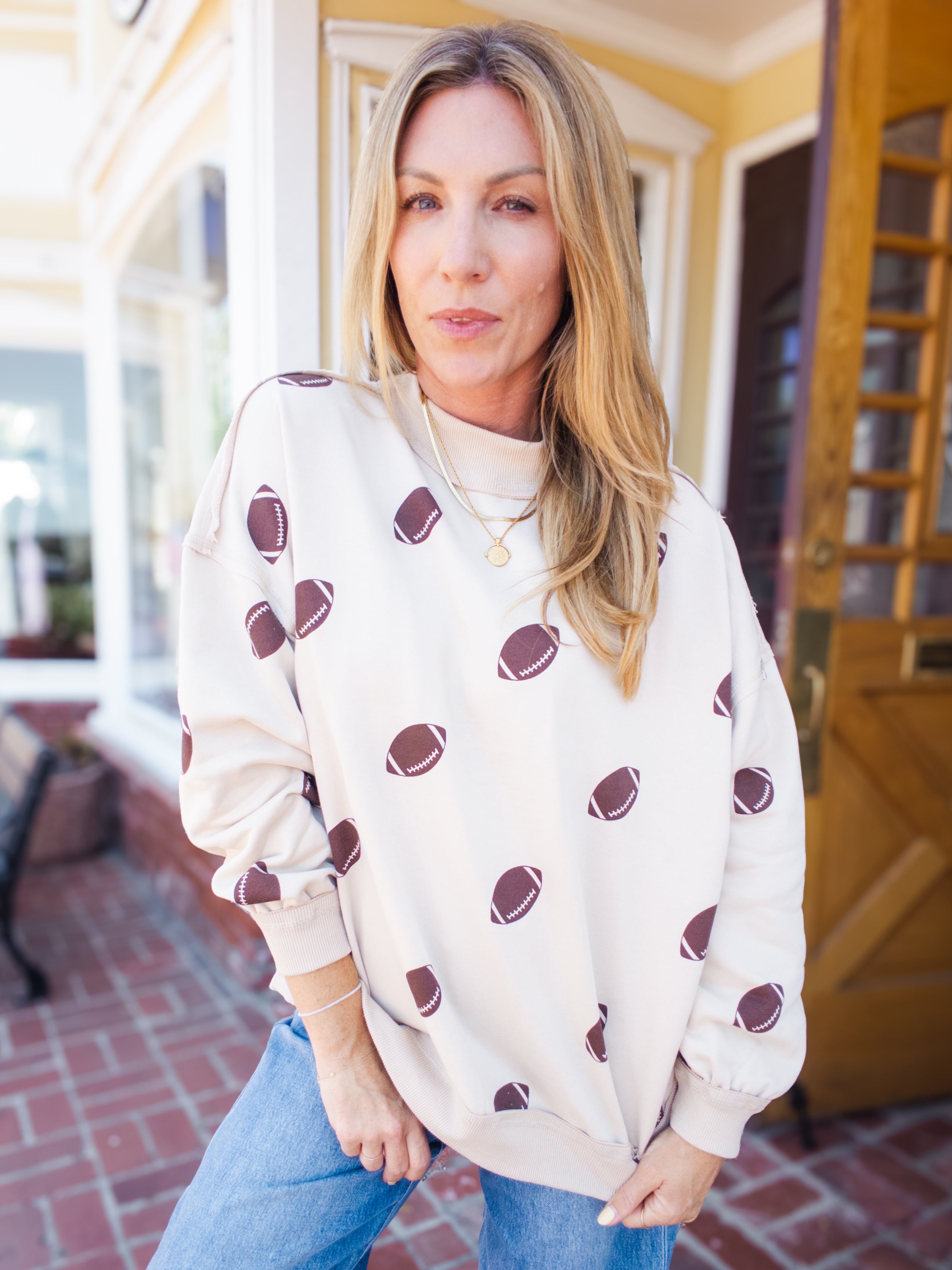 Game Day Reversible Mock Neck Sweatshirt