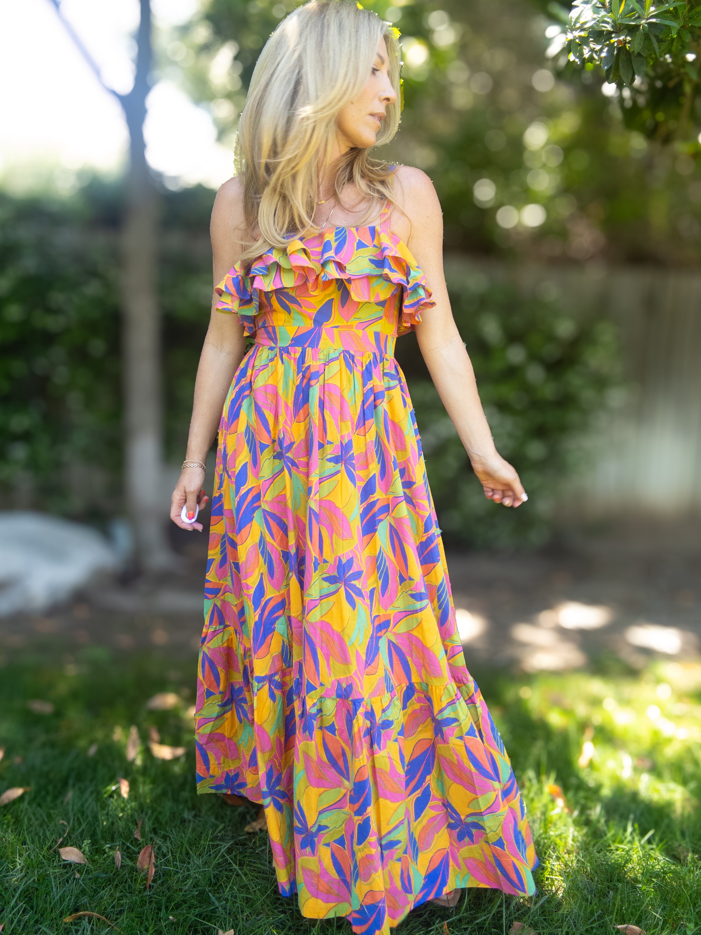 Vibrant Tropics Maxi Dress