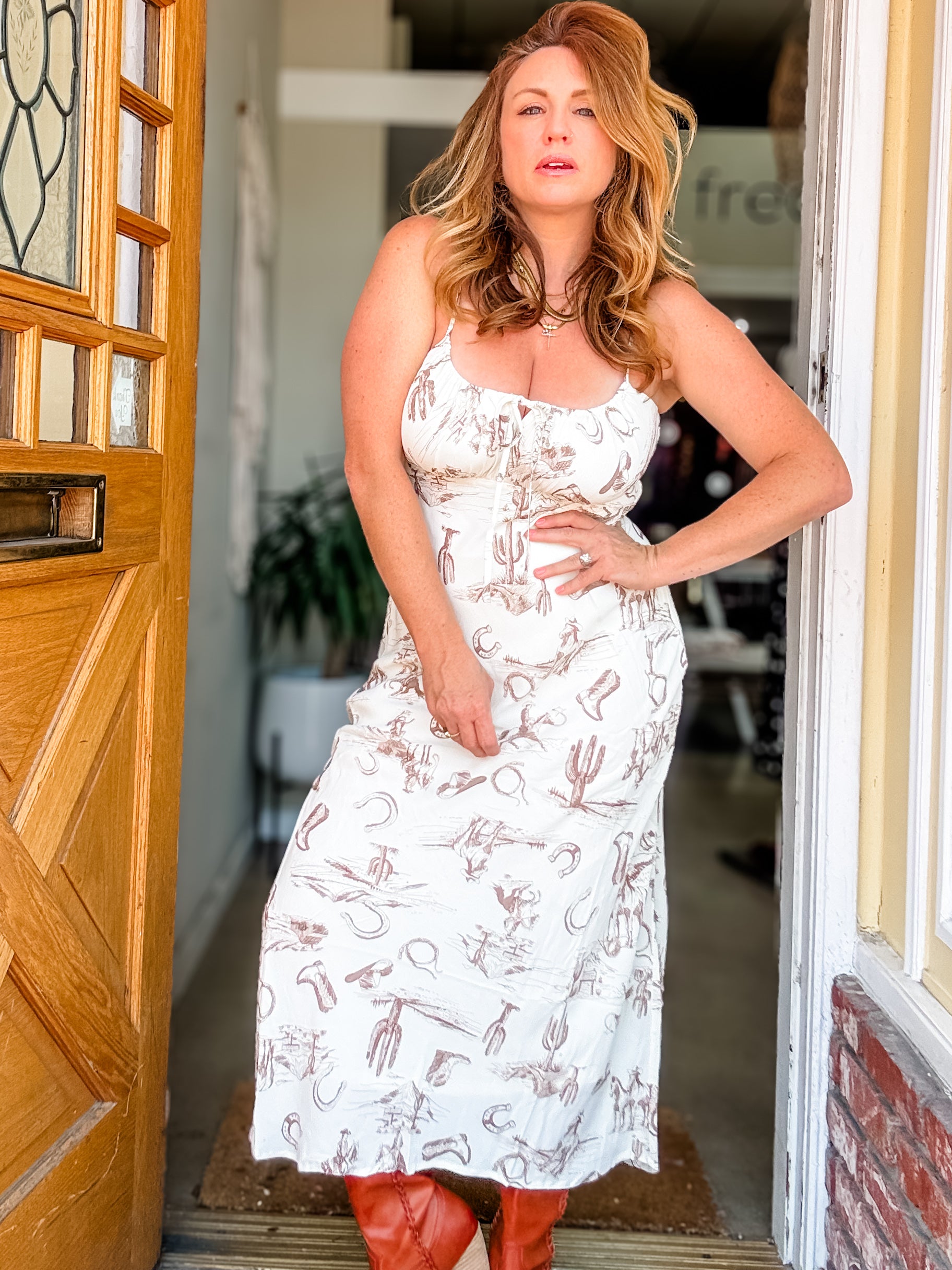 Saddle Up Girl Midi Dress