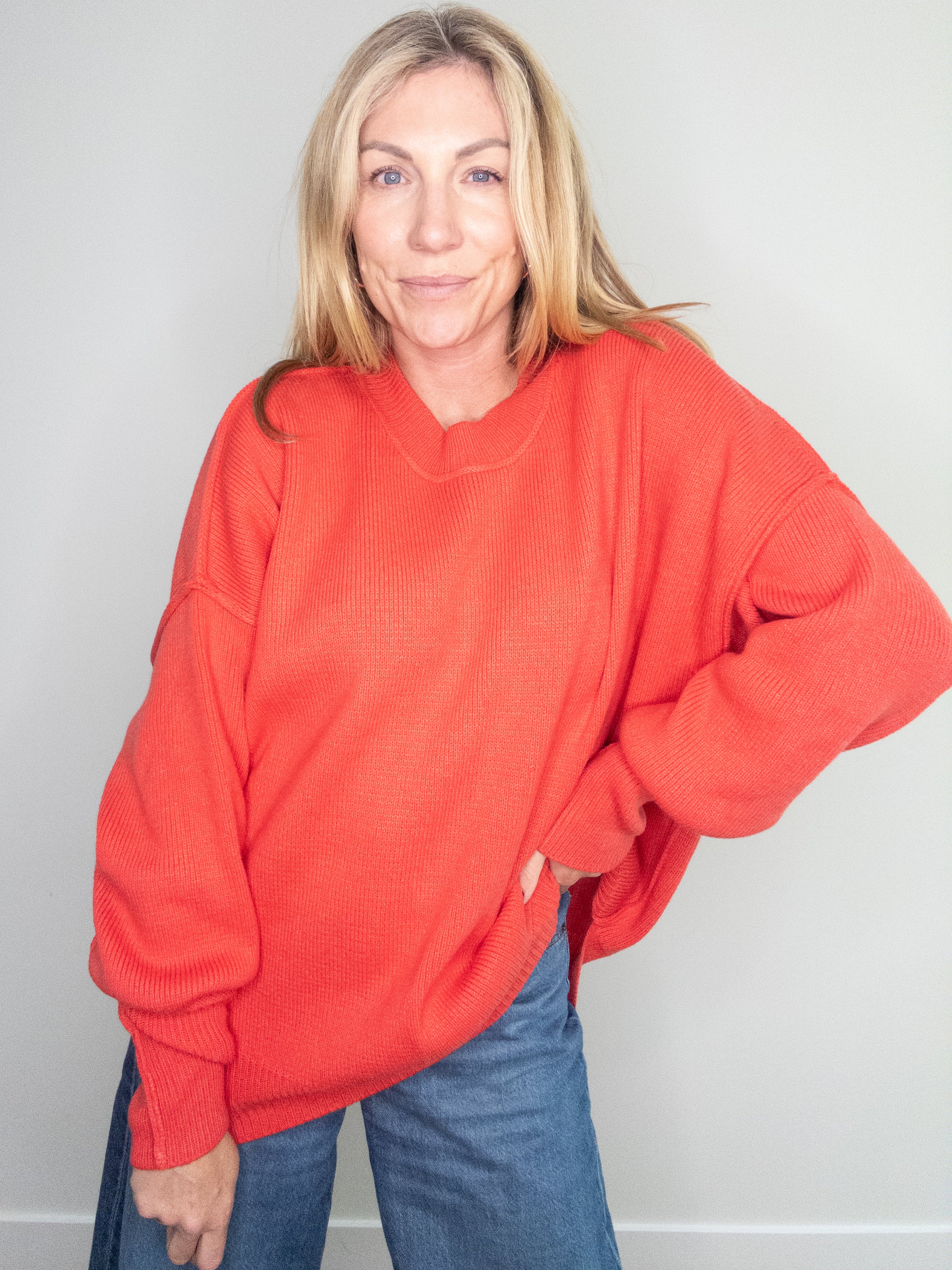 Cherry Pop Oversized Knit Sweater