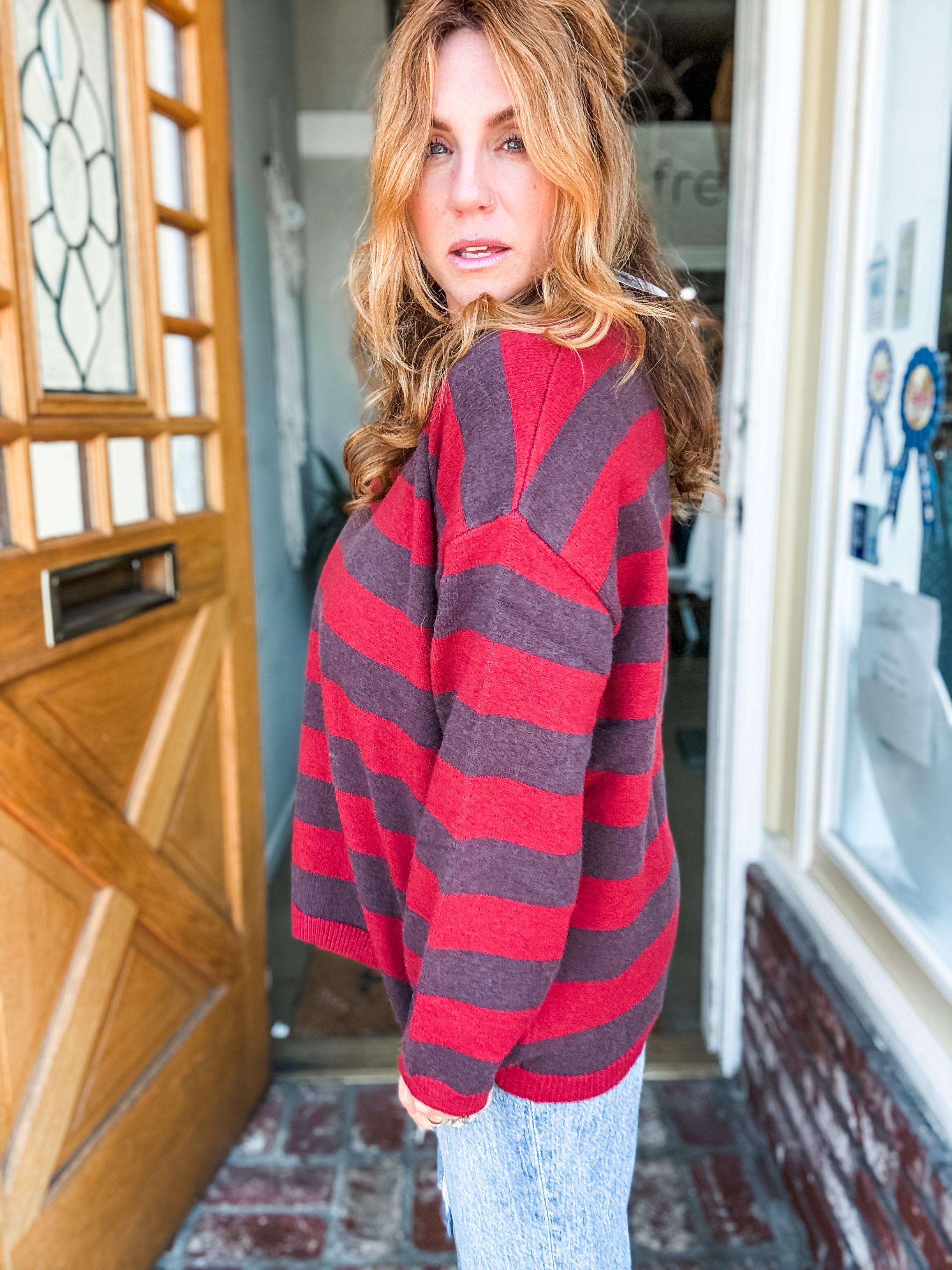 Claudia Contrast Collar Sweater