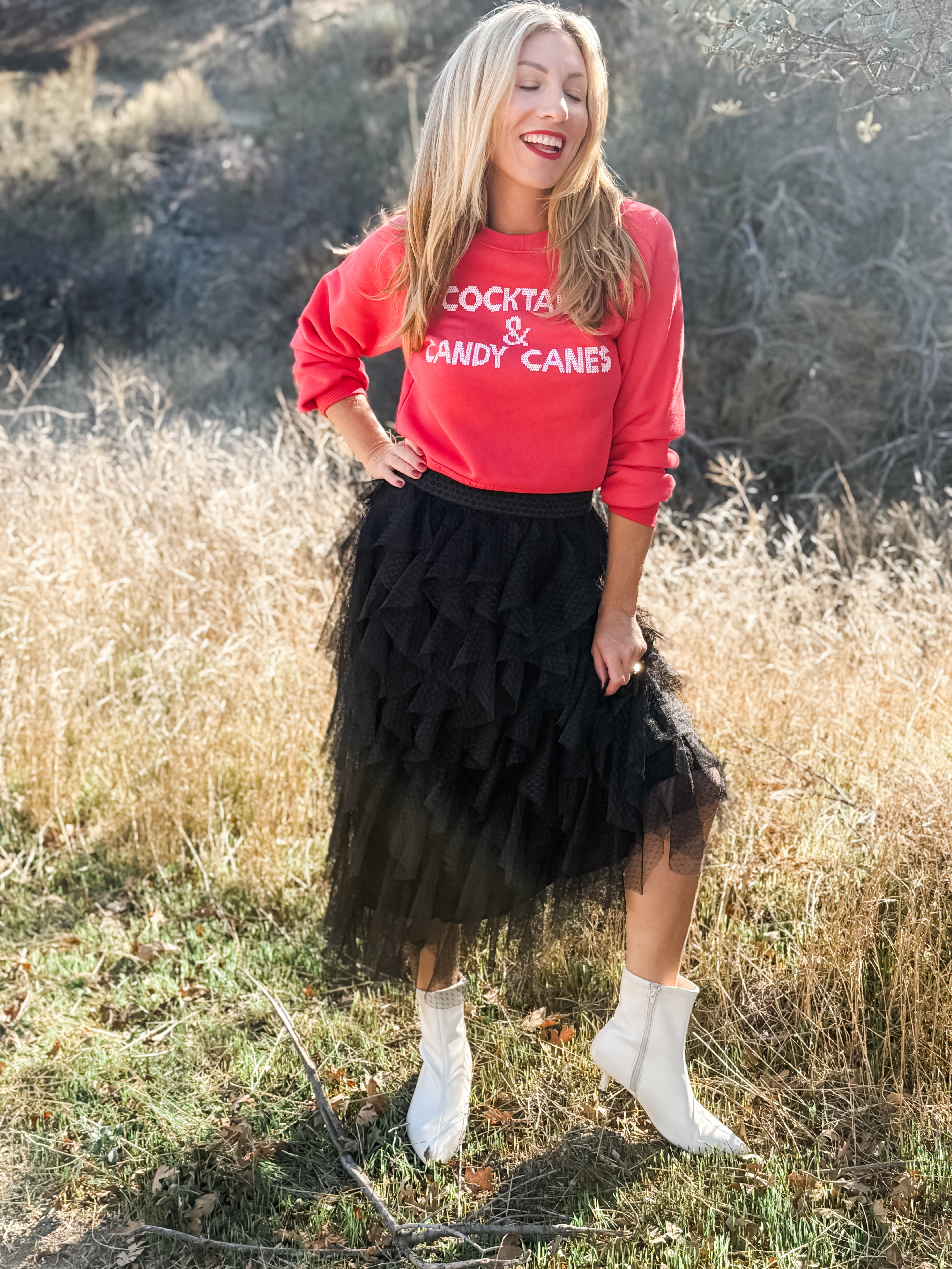 Project Social T Cocktails and Candy Canes Sweatshirt