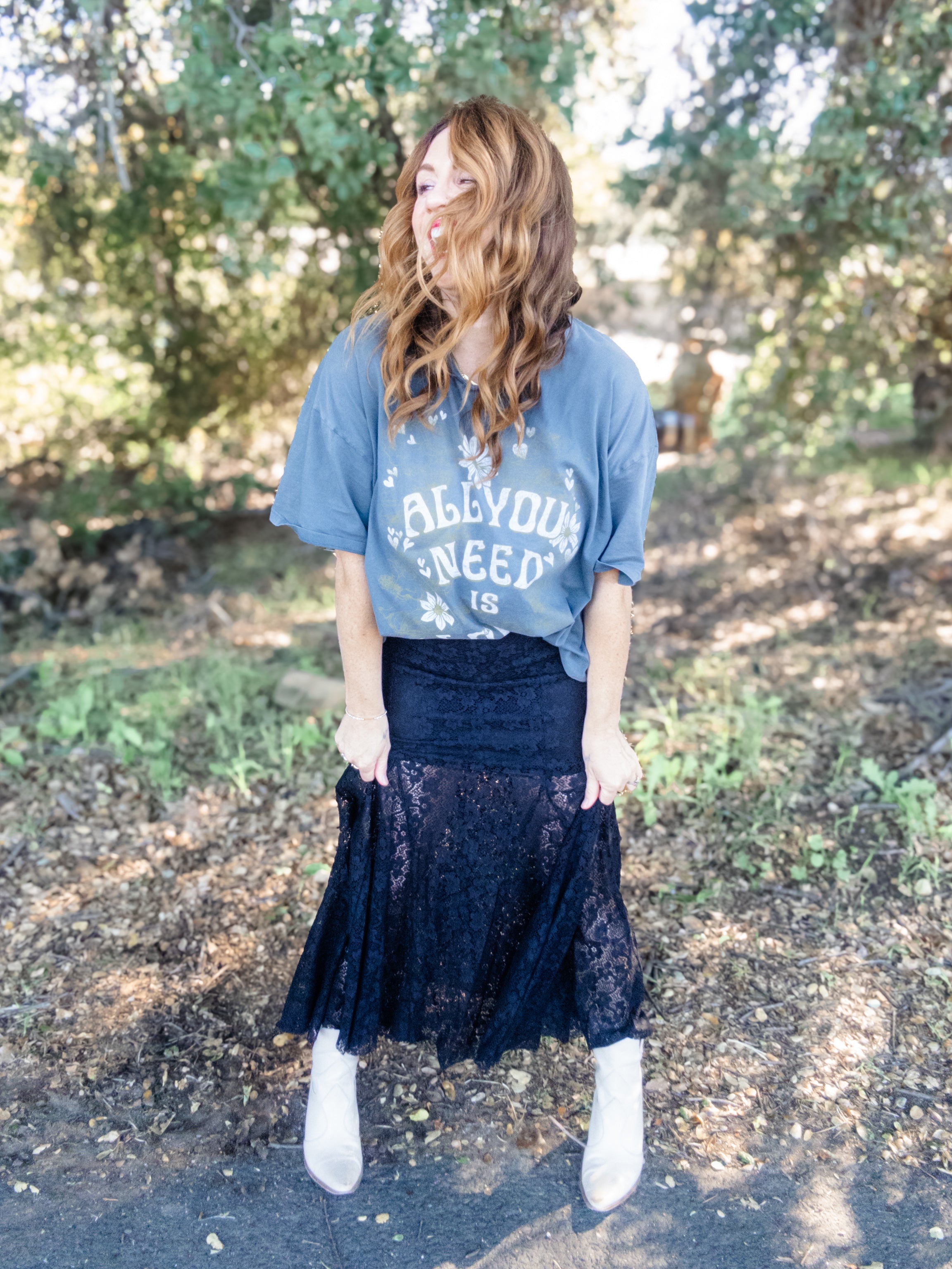 Noir Lace Maxi Skirt