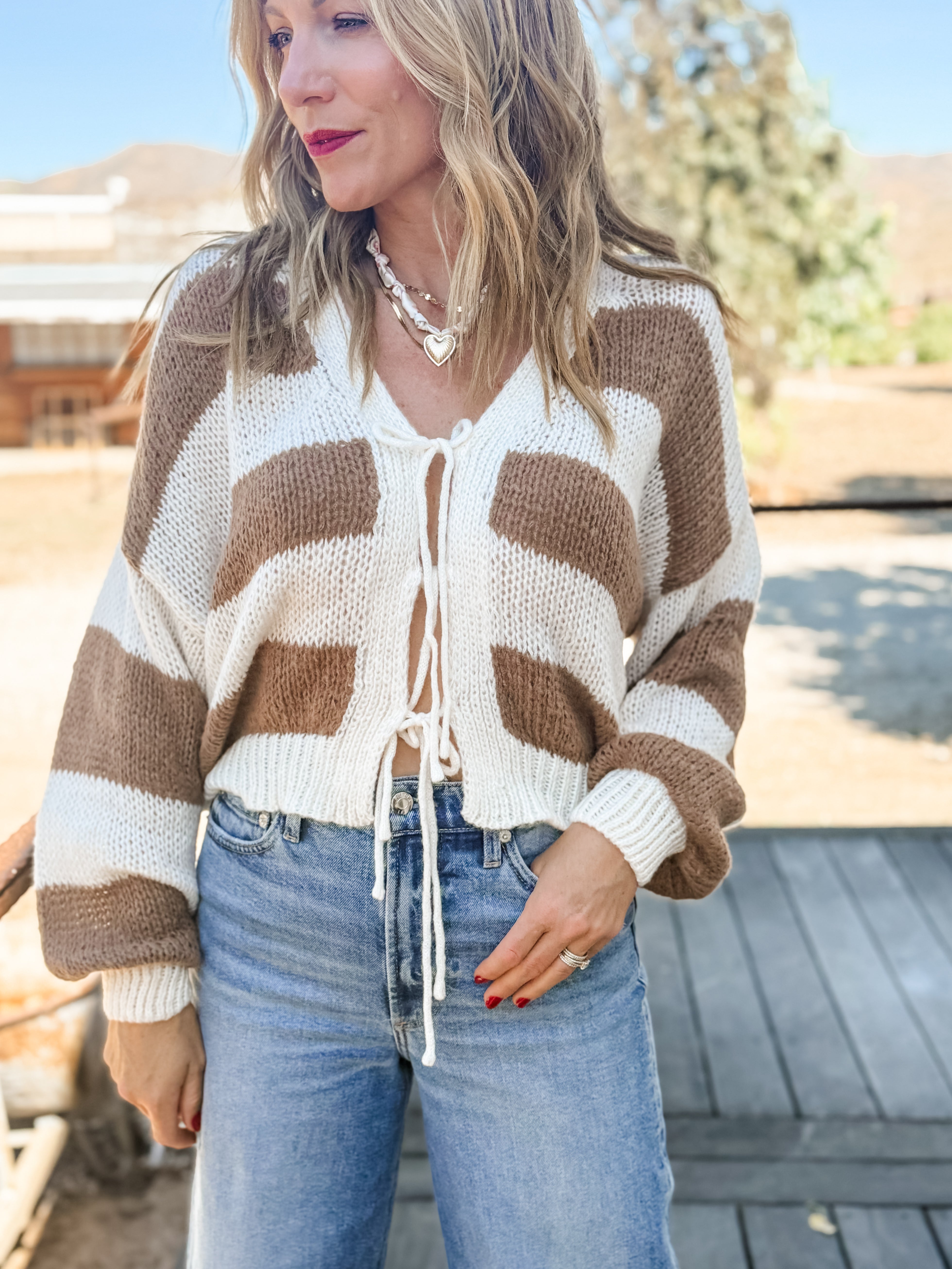 Evangaline Striped Cardigan