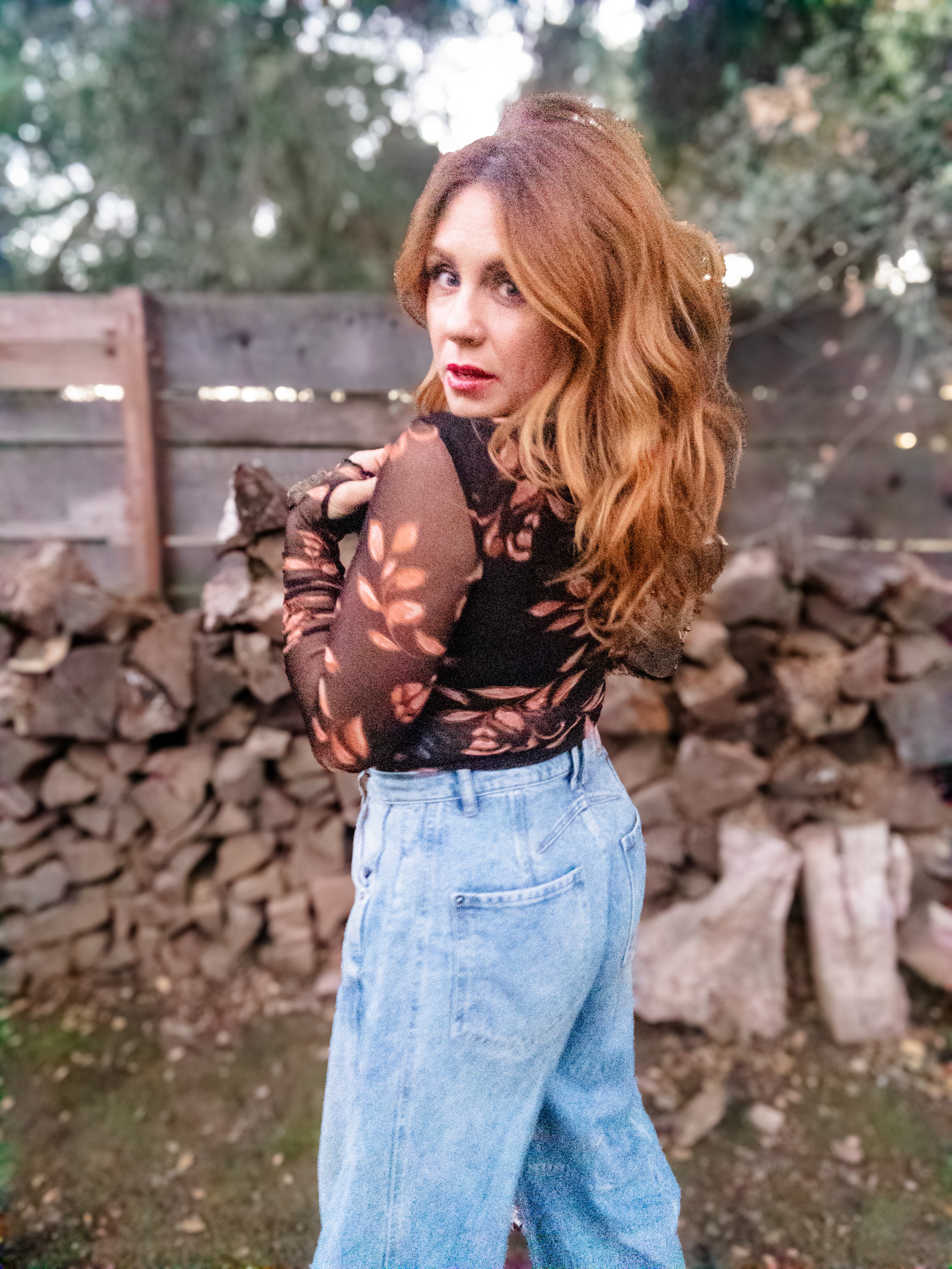 Fallen Leaf Mesh Bodysuit