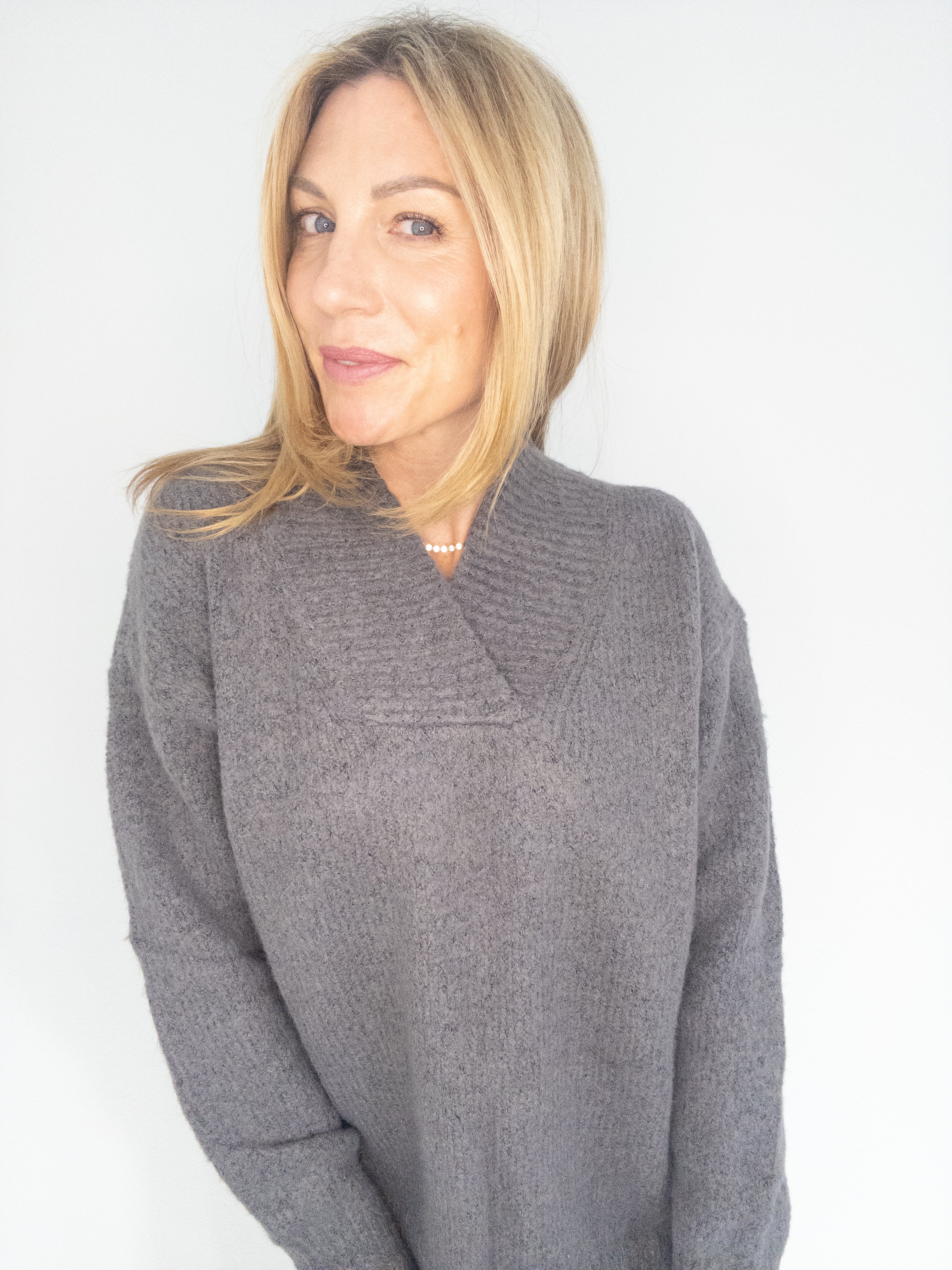 Chloe V Neck Slouchy Sweater