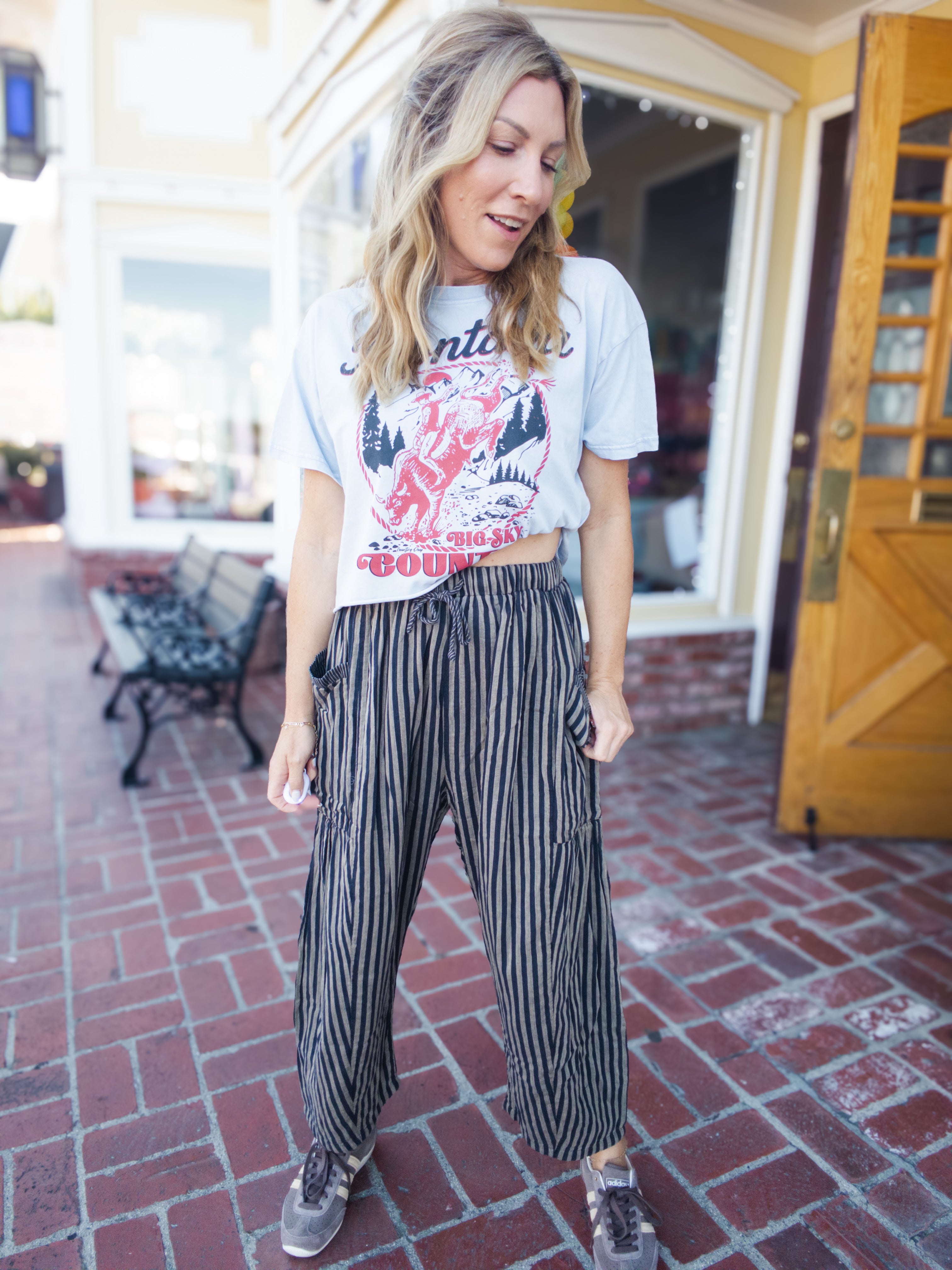 Fine Line Striped Pants