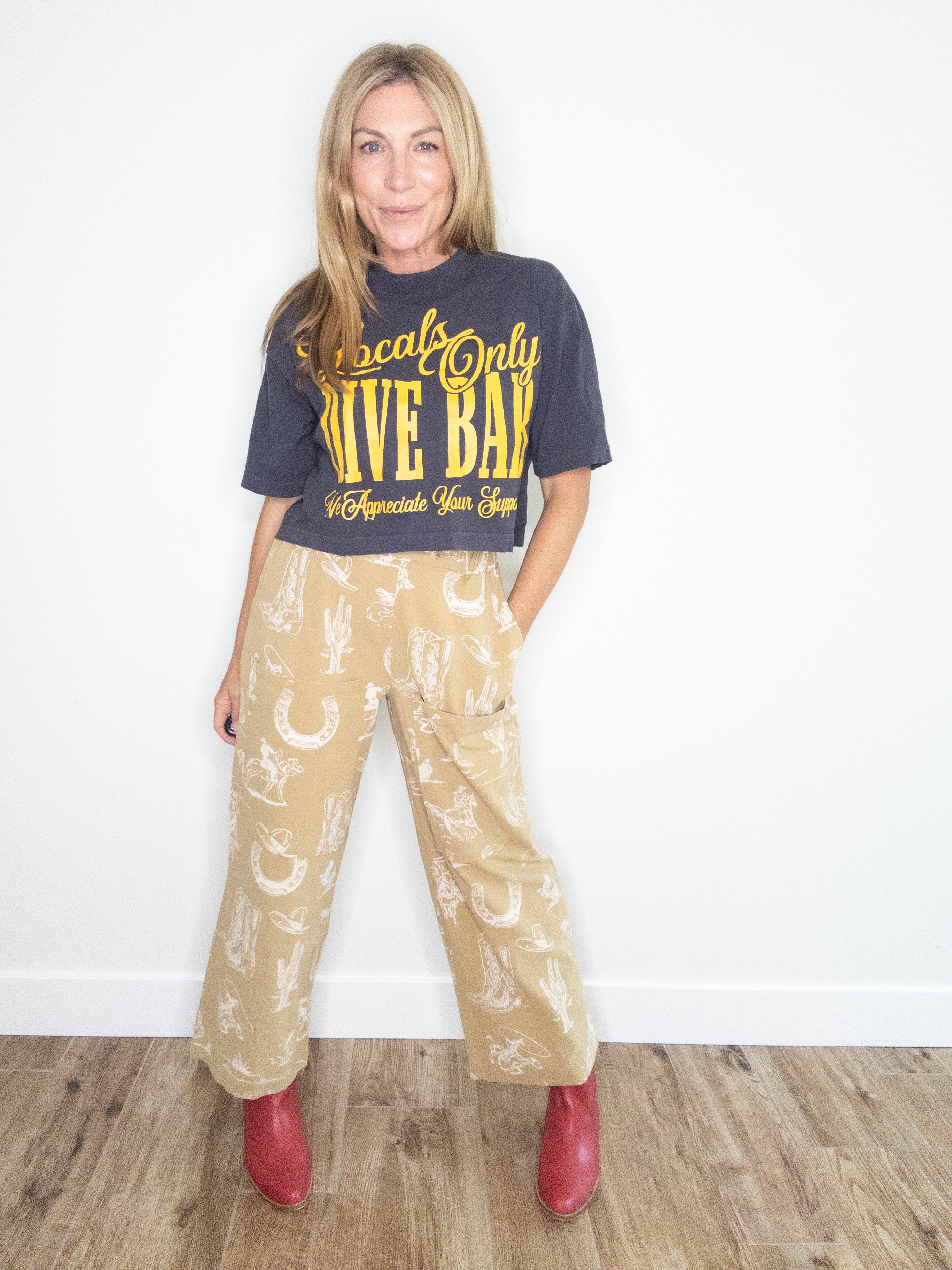 Get Rowdy Western Motif Pants
