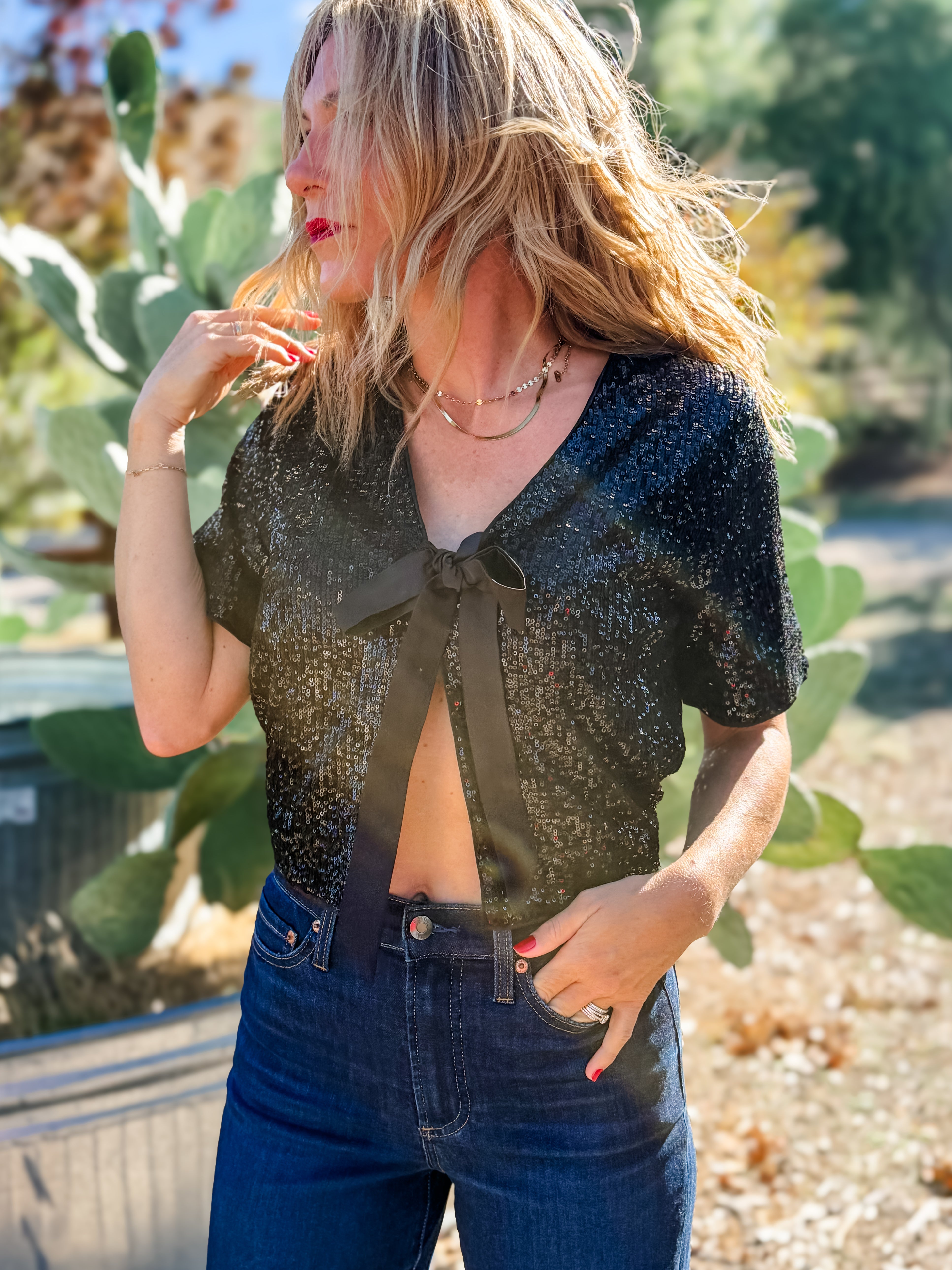 Midnight Sparkle Top