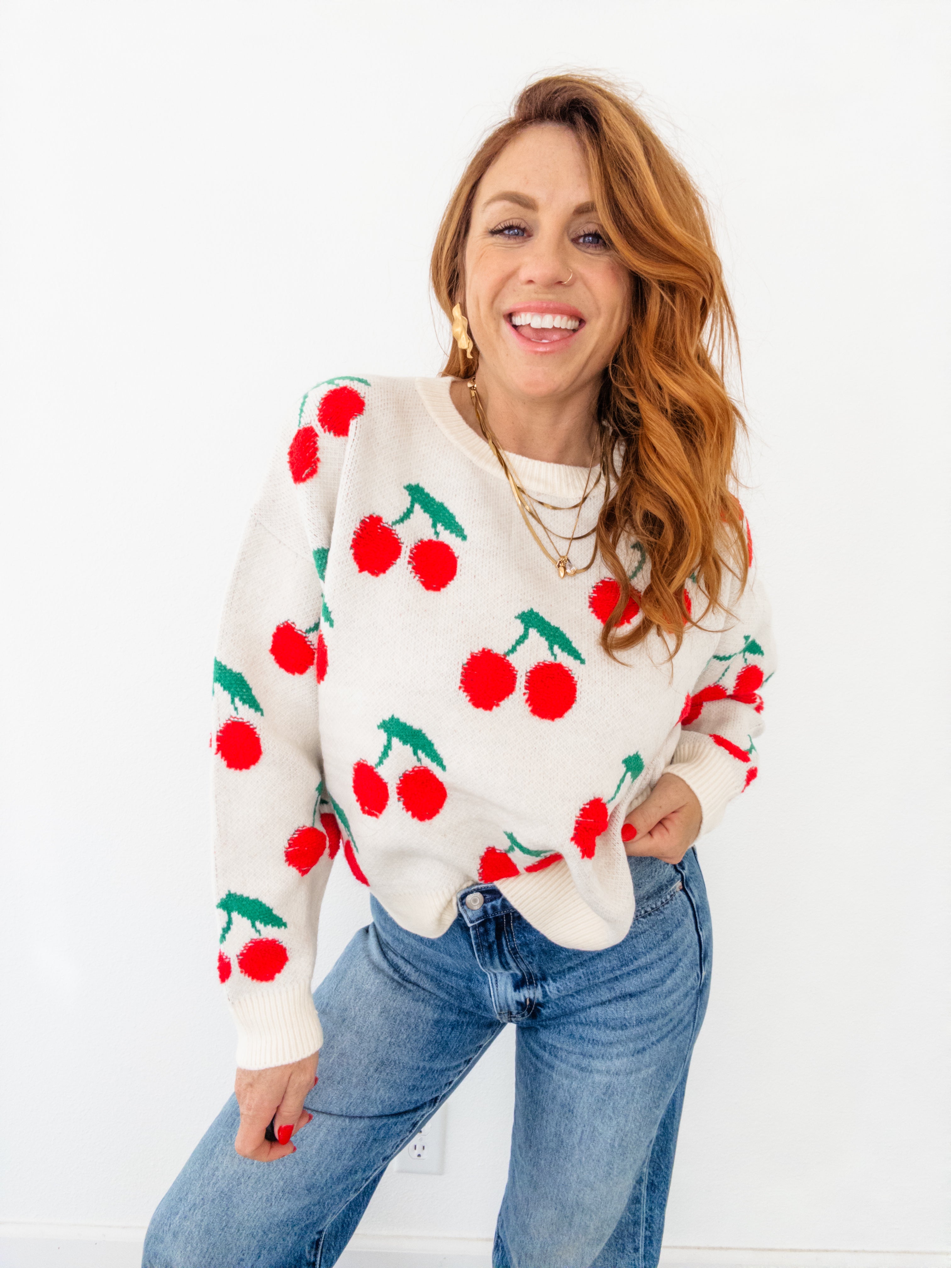 Cherry Bomb Knit Sweater