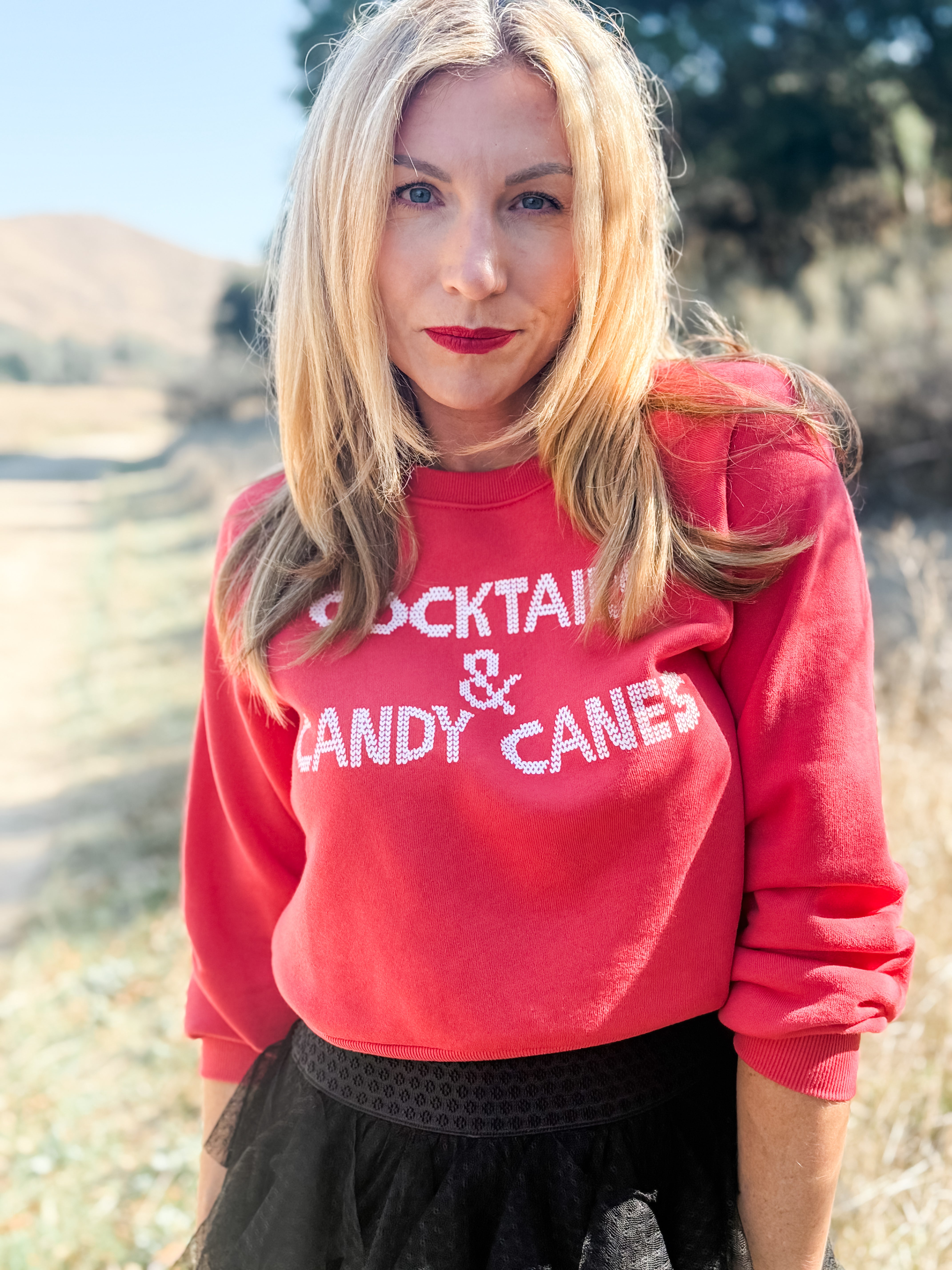 Project Social T Cocktails and Candy Canes Sweatshirt