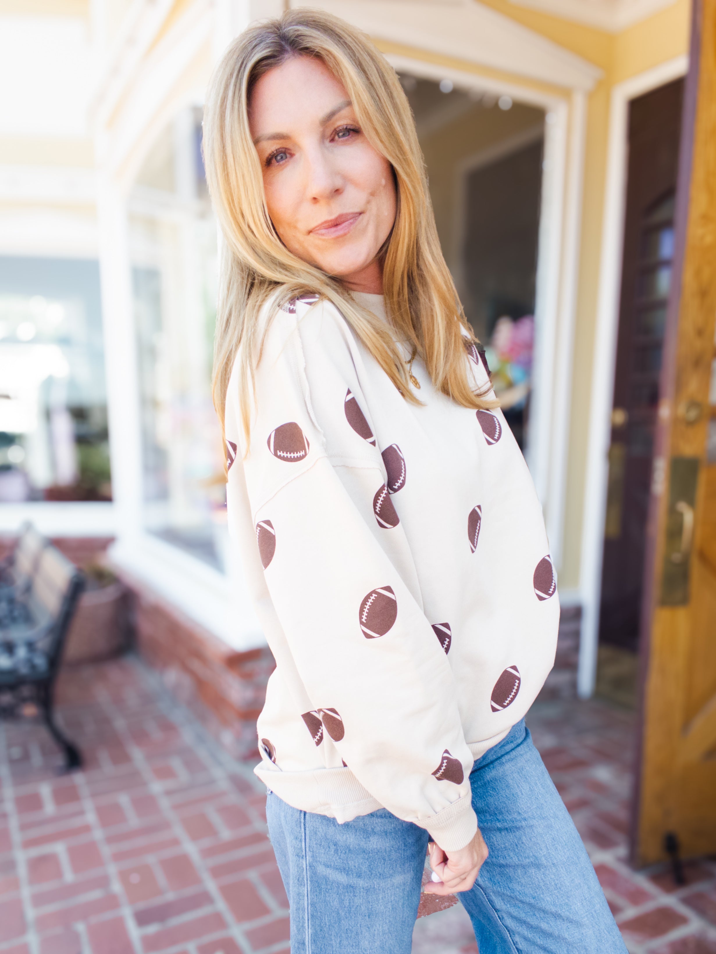 Game Day Reversible Mock Neck Sweatshirt