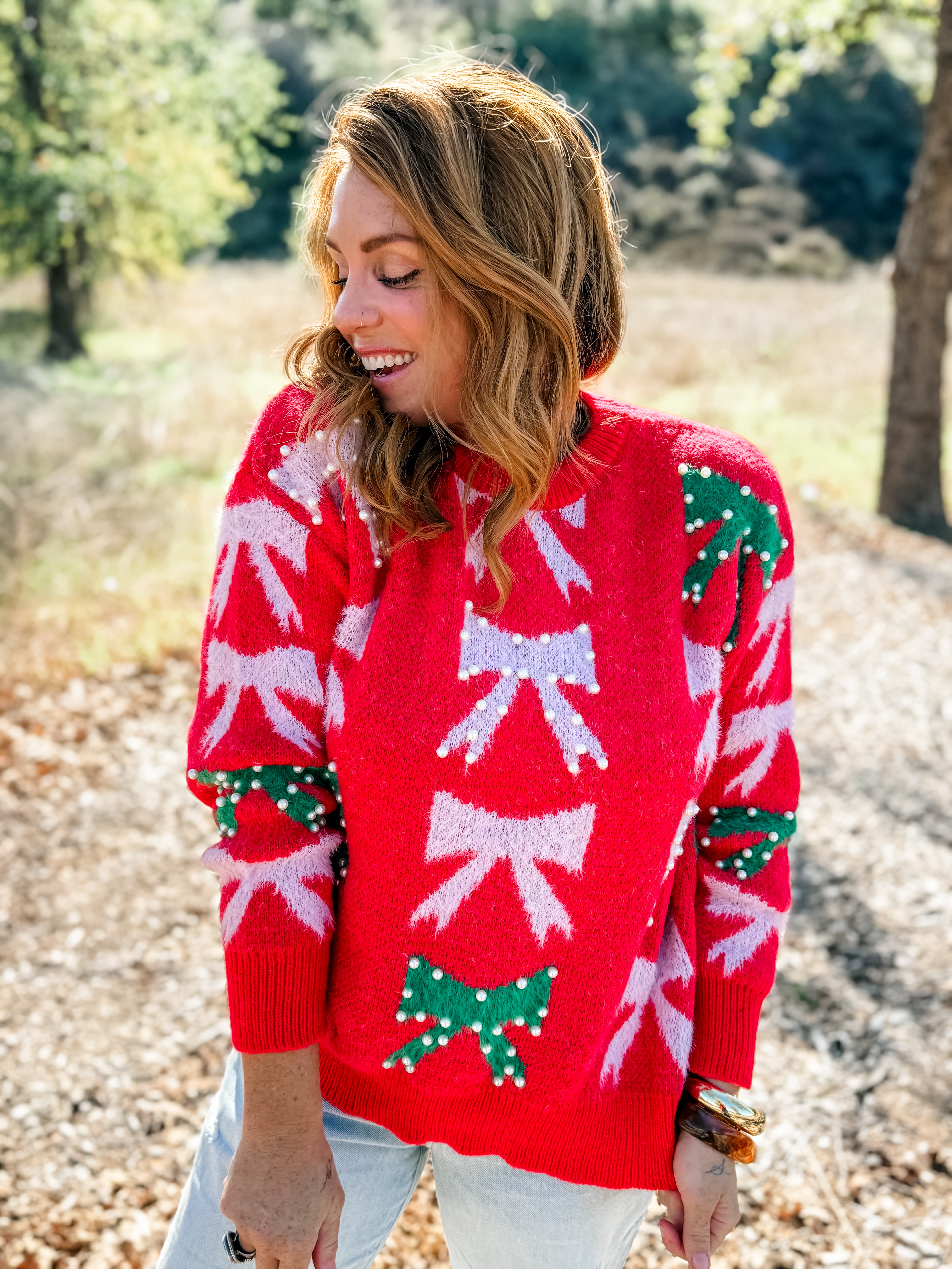 Tis’ The Season Bow Sweater
