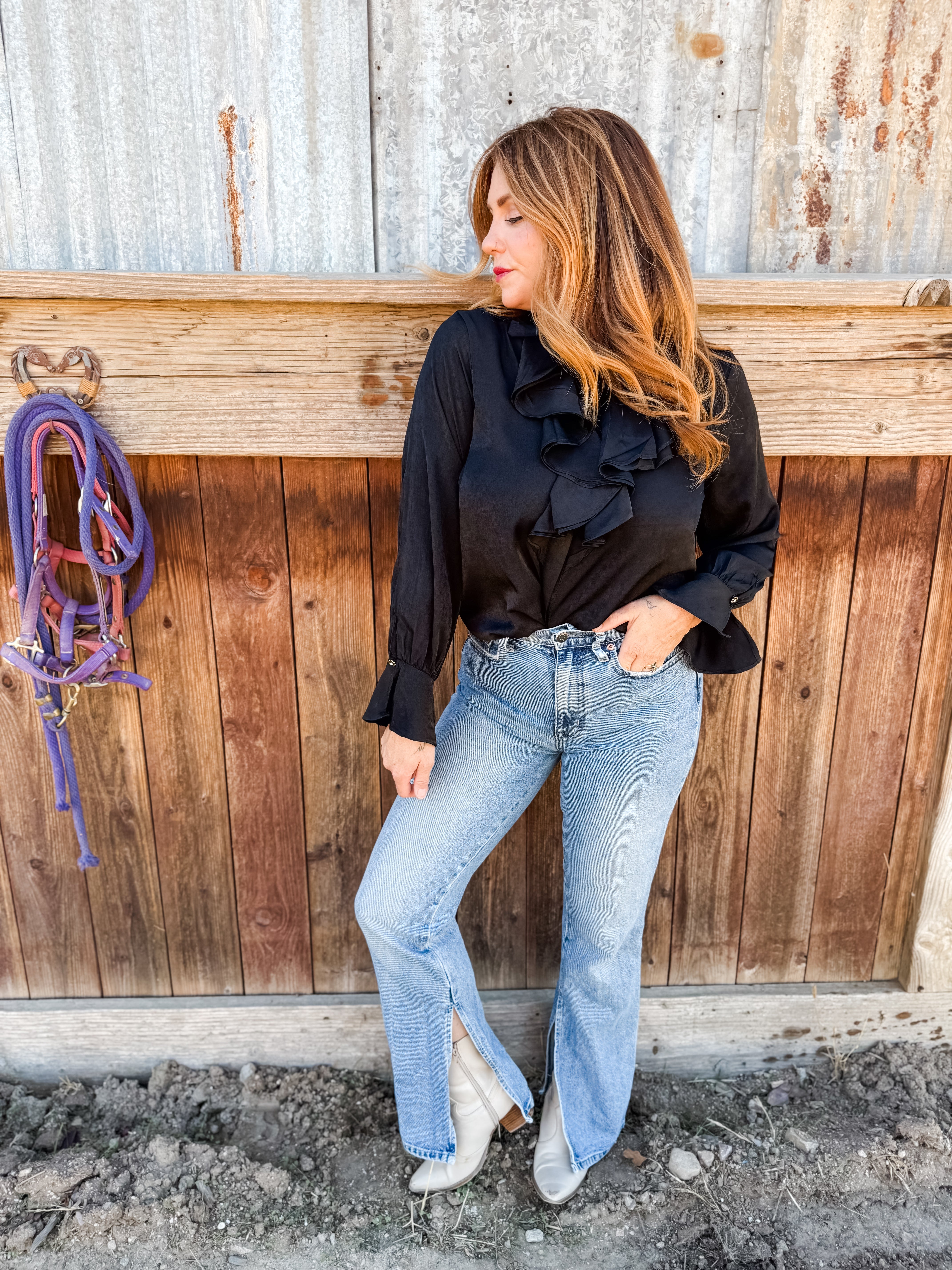 In Action Ruffle Top